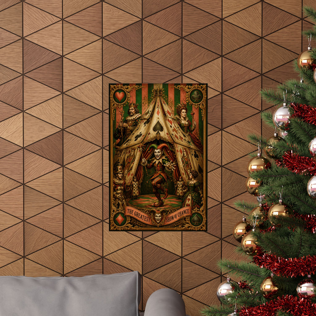 Playing Cards Tent Wall Art Poster 18×24 Baroque Home Office Decor Maximalist Print