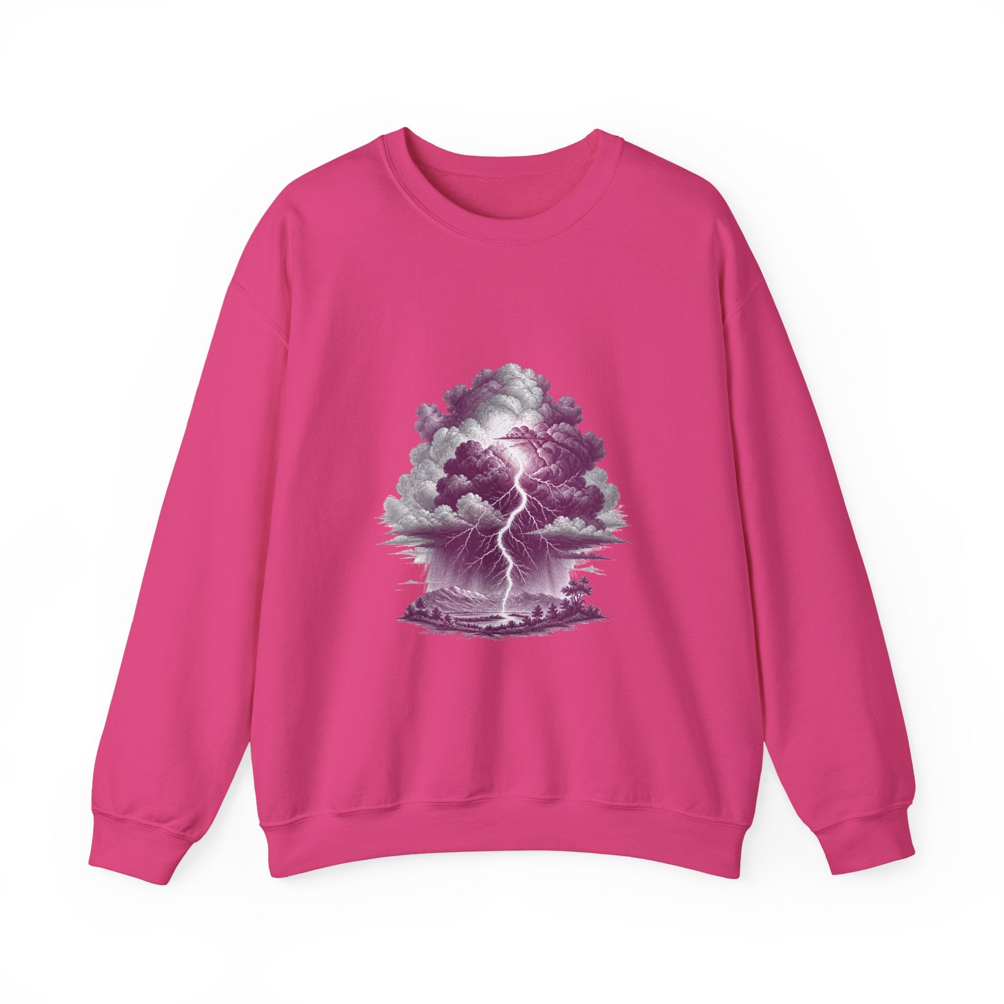 Matching Couple Sweatshirt - Storm & Rainbow Matching Couple Crewneck Sweatshirt Vintage Art His Hers Wedding Gift - Design A