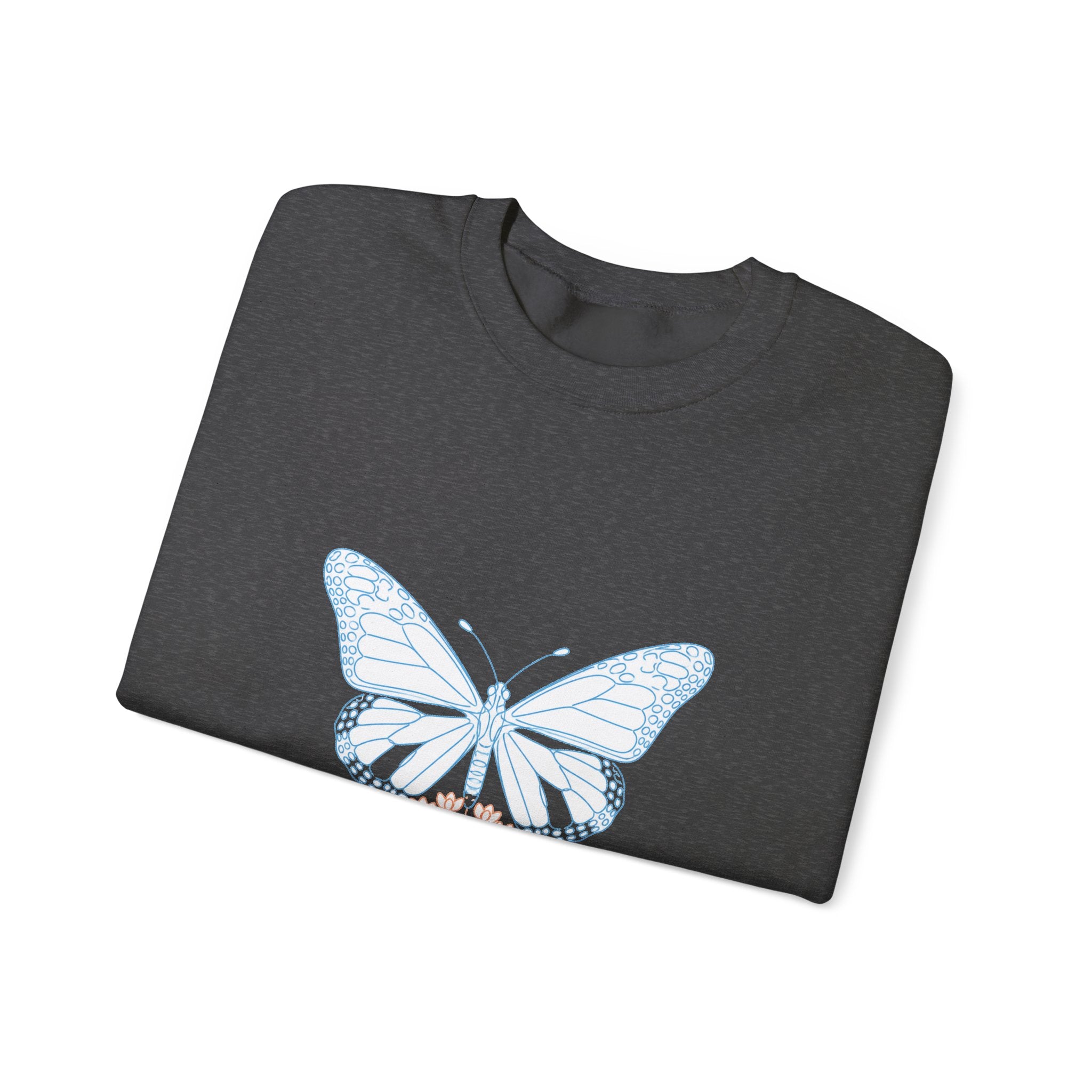 Matching Couple Sweatshirt - Butterfly & Moth Matching Couple Crewneck Sweatshirt Minimalist Art His Hers Valentine Gift - Design A