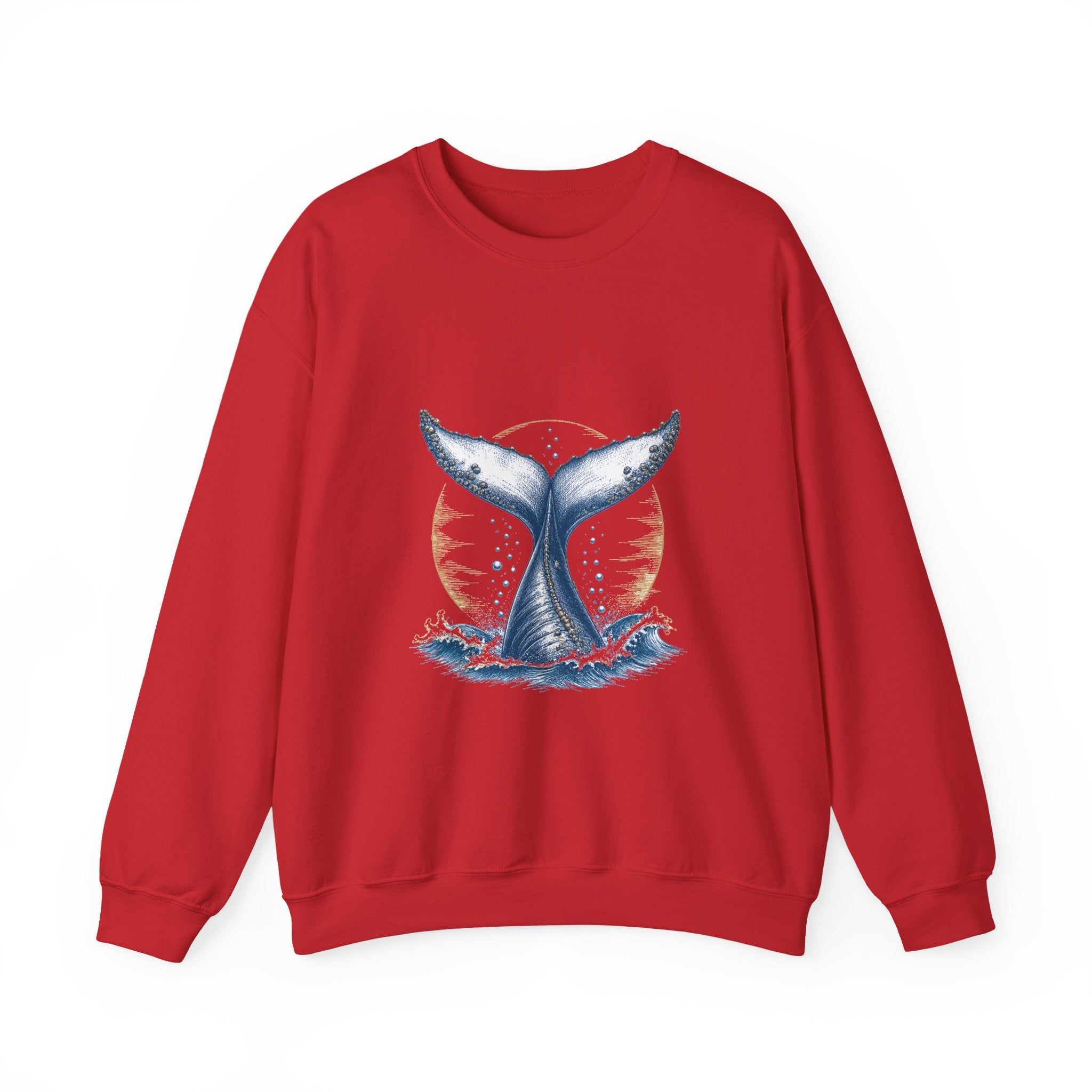 Matching Couple Sweatshirt - Eagle & Whale Matching Couple Comfort Colors Crew Hand-Drawn Art His Hers Anniversary Gift - Design B