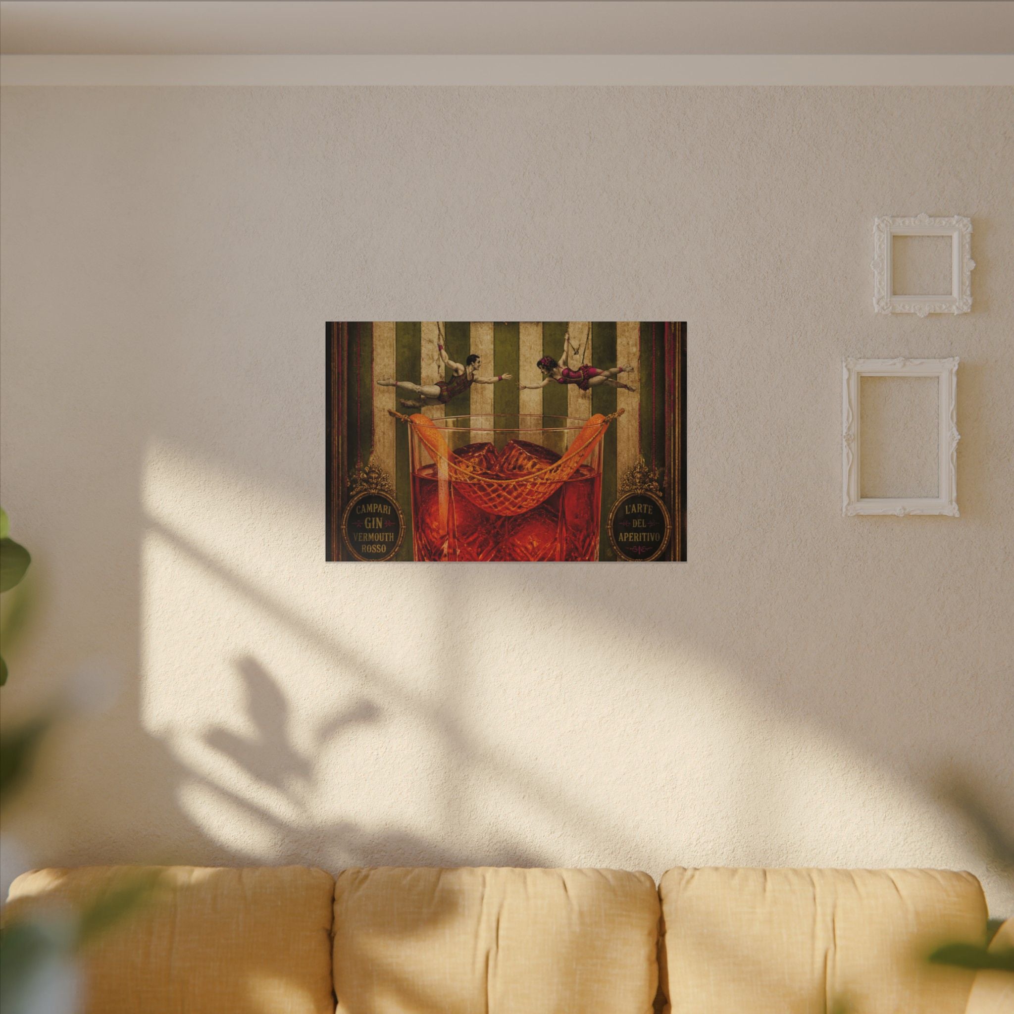Negroni Trapeze Act Wall Art Canvas 24×36 Baroque Studio Decor Maximalist Print