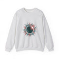 Matching Couple Sweatshirt - Solar & Lunar Eclipse Matching Couple Premium Fleece Sweatshirt Hand-Drawn Art His Hers Anniversary Gift - Design A