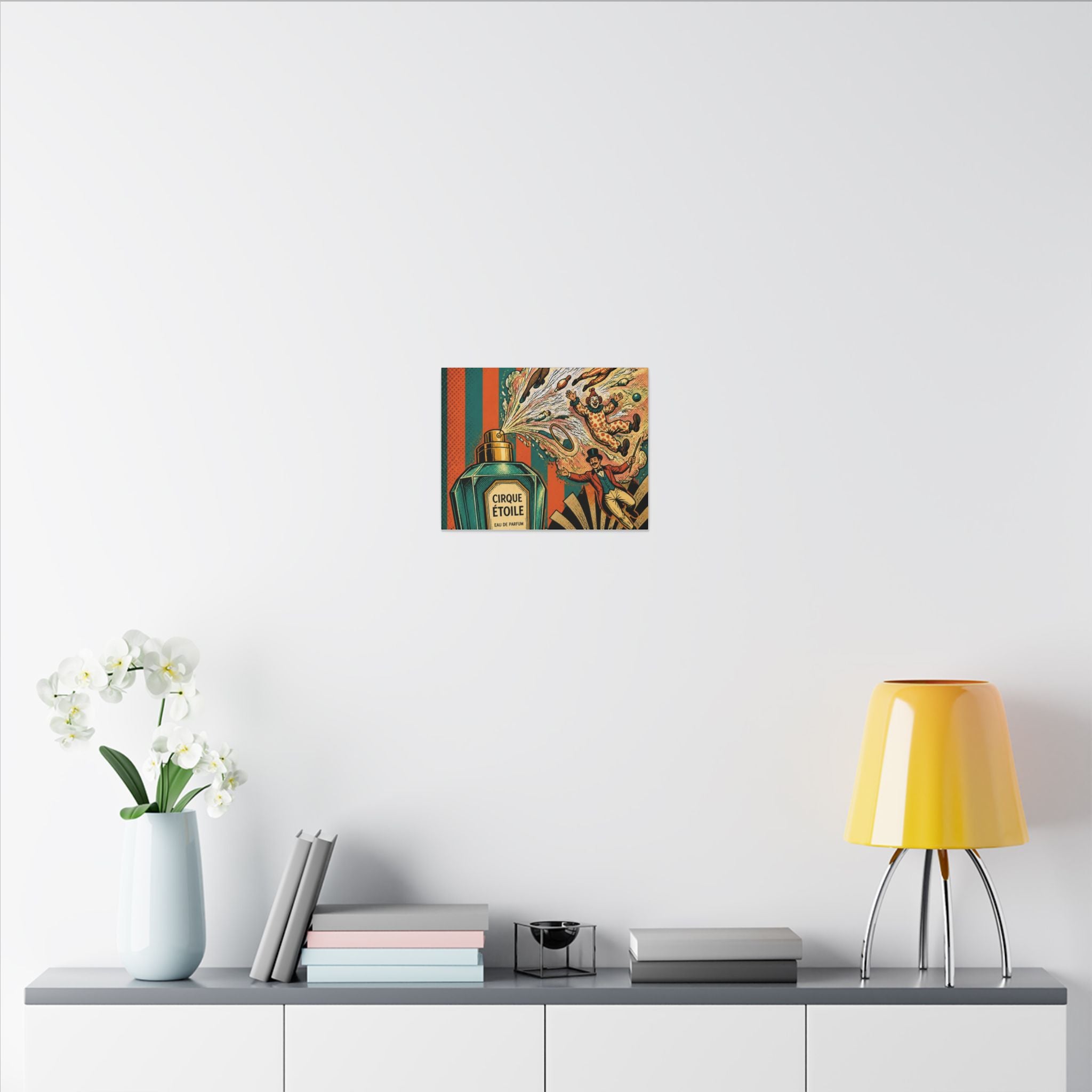 Perfume Bottle Fountain Wall Art Canvas 16×20 Pop Art Living Room Decor Maximalist Print