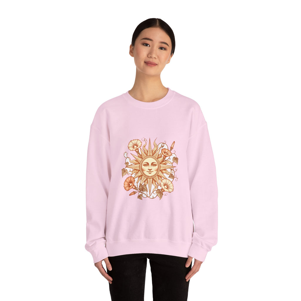 Matching Couple Sweatshirt - Sun & Moon Matching Couple Comfort Colors Crew Hand-Drawn Art His Hers Anniversary Gift - Design B