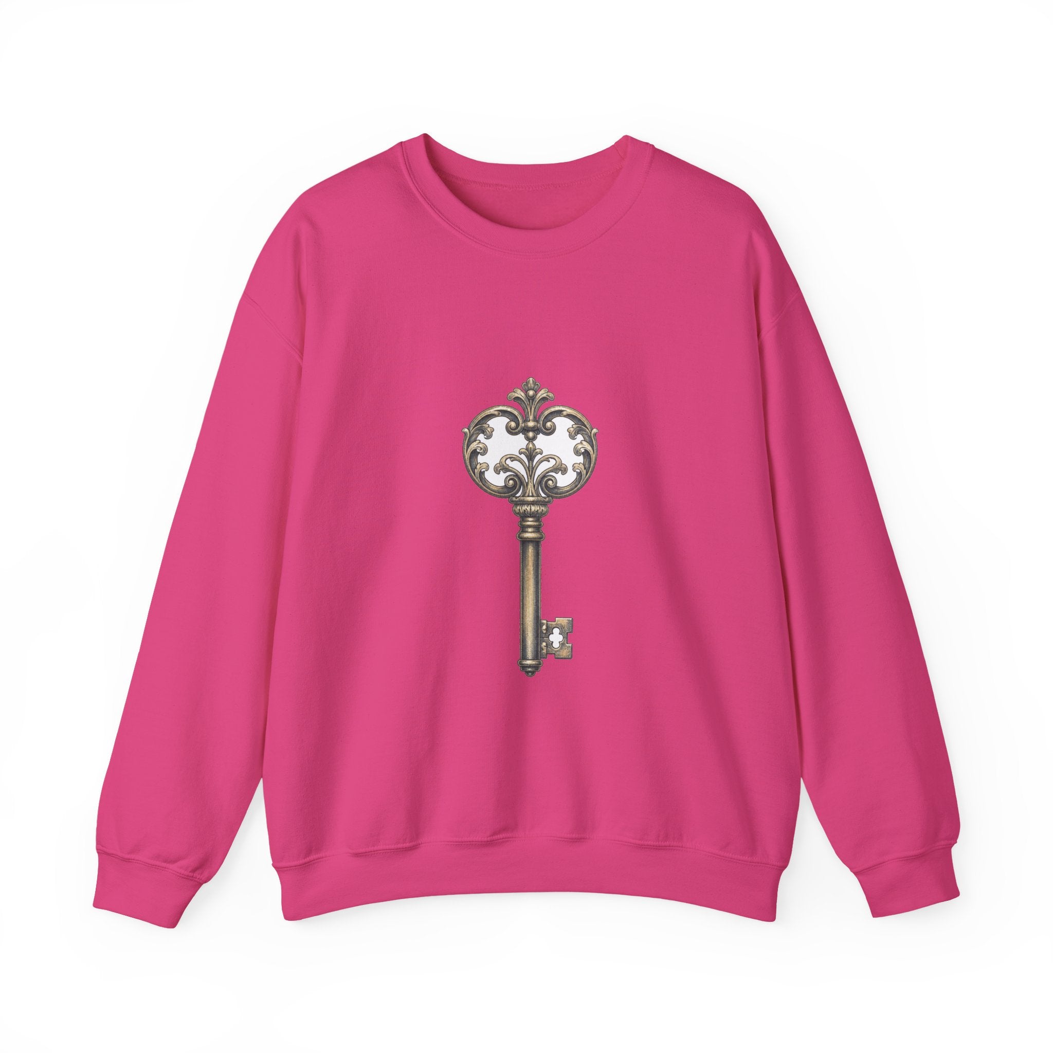Matching Couple Sweatshirt - Key & Lock Matching Couple Premium Fleece Sweatshirt Vintage Art His Hers Honeymoon Gift - Design A