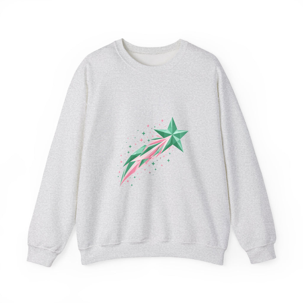 Matching Couple Sweatshirt - Shooting Star & North Star Matching Couple Premium Fleece Sweatshirt Geometric Art His Hers Love Gift - Design A