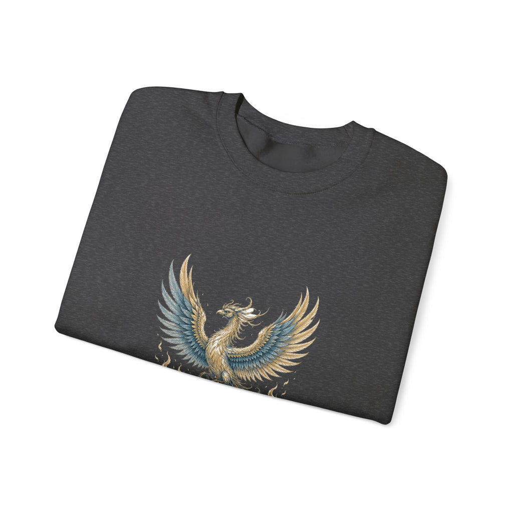 Matching Couple Sweatshirt - Dragon & Phoenix Matching Couple Crewneck Sweatshirt Hand-Drawn Art His Hers Best Friend Gift - Design B