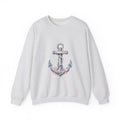 Matching Couple Sweatshirt - Anchor & Sail Matching Couple Premium Fleece Sweatshirt Minimalist Art His Hers Christmas Gift - Design A
