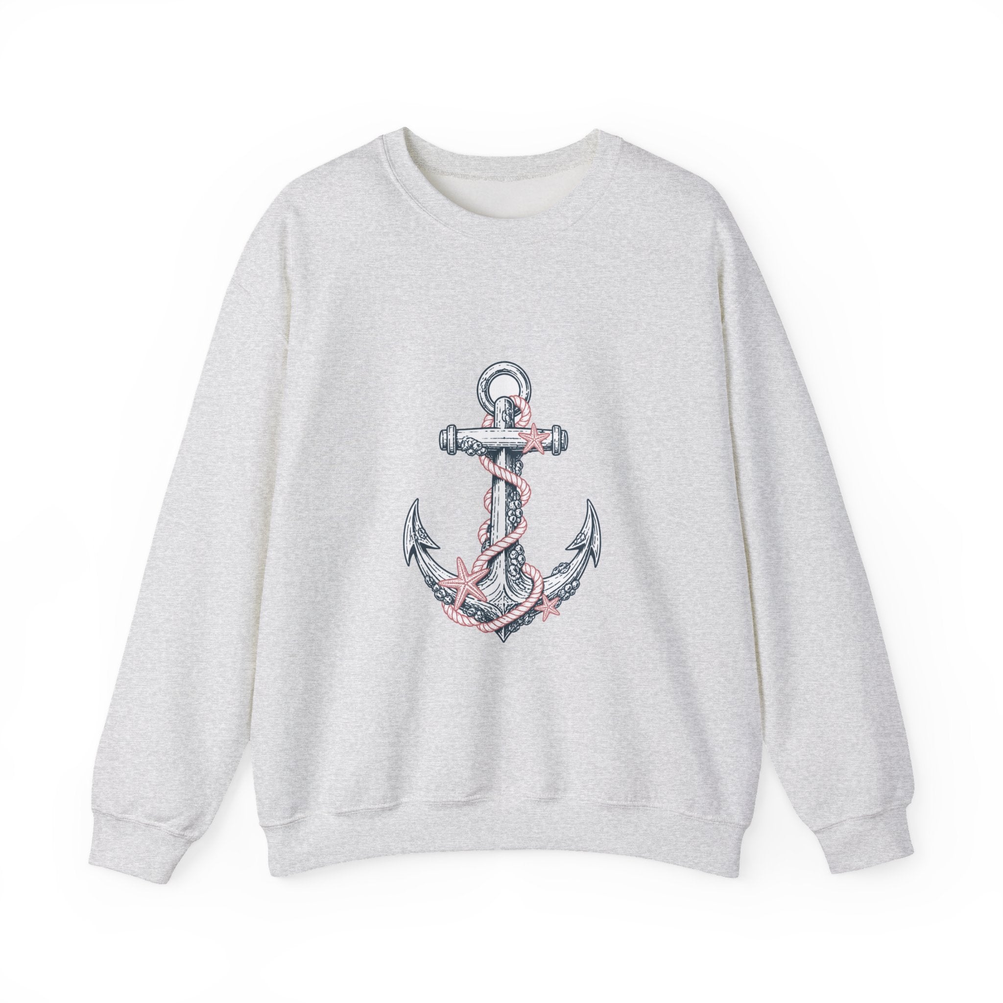 Matching Couple Sweatshirt - Anchor & Sail Matching Couple Premium Fleece Sweatshirt Minimalist Art His Hers Christmas Gift - Design A