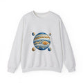 Matching Couple Sweatshirt - Saturn & Jupiter Matching Couple Premium Fleece Sweatshirt Geometric Art His Hers Love Gift - Design B