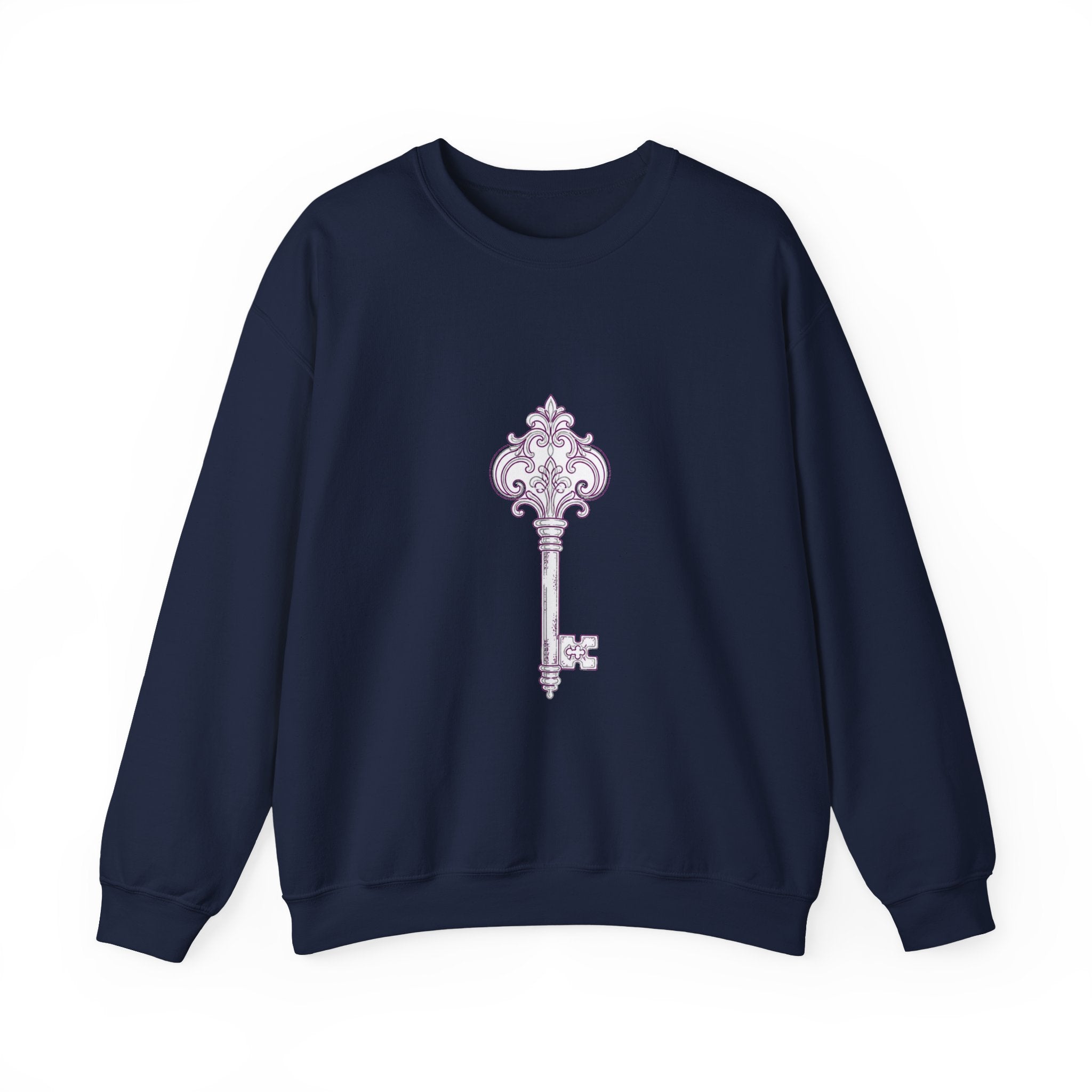 Matching Couple Sweatshirt - Key & Lock Matching Couple Premium Fleece Sweatshirt Minimalist Art His Hers Christmas Gift - Design A
