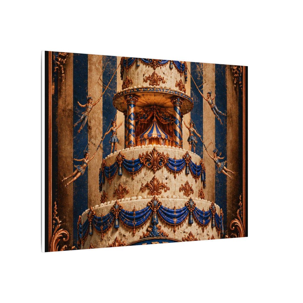 Birthday Cake Trapeze Wall Art Canvas 16×20 Baroque Home Office Decor Maximalist Print