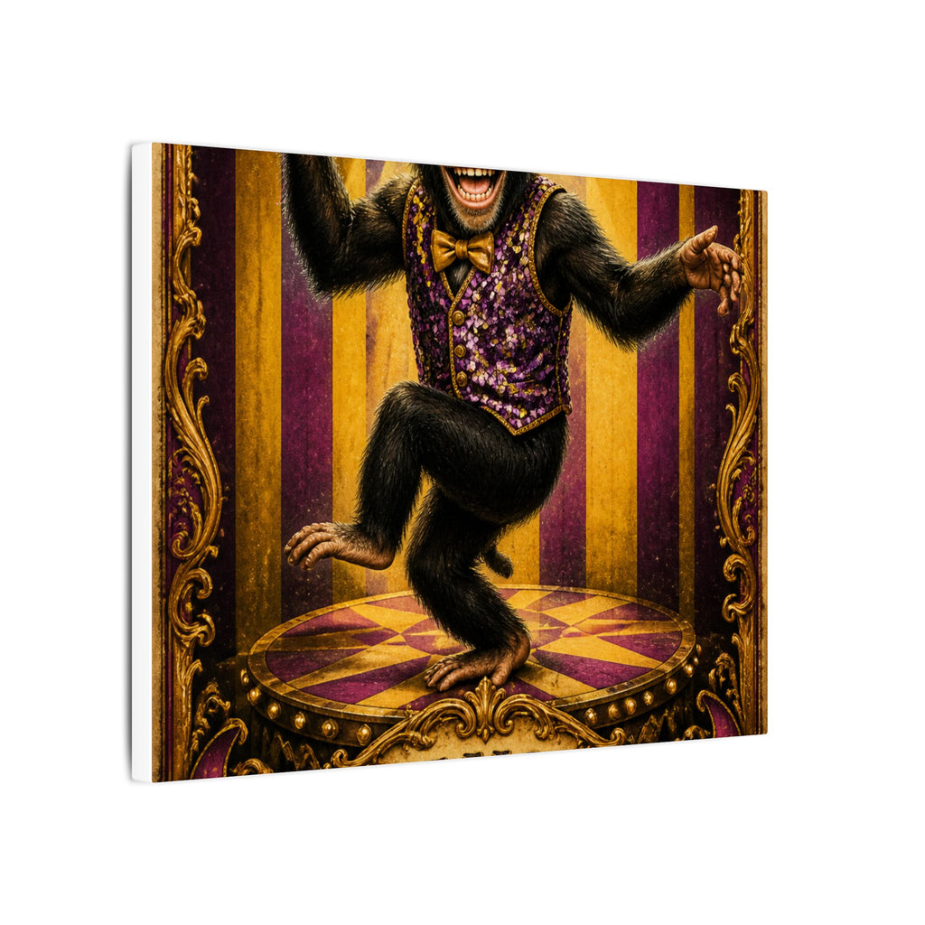 Dancing Monkey Wall Art Canvas 24×36 Baroque Studio Decor Maximalist Print
