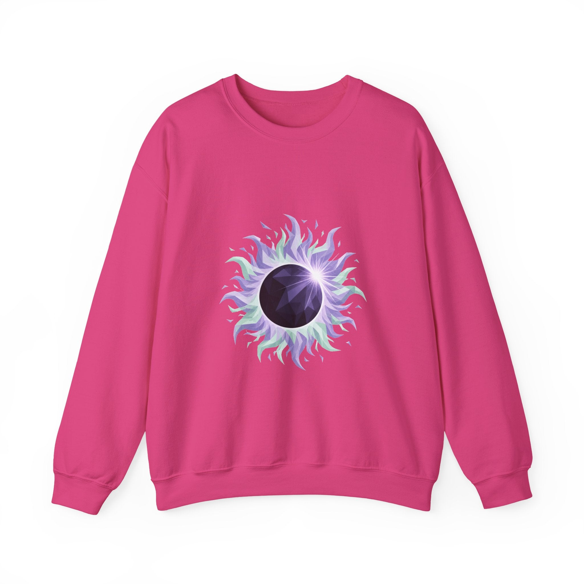 Matching Couple Sweatshirt - Solar & Lunar Eclipse Matching Couple Comfort Colors Crew Geometric Art His Hers Love Gift - Design A