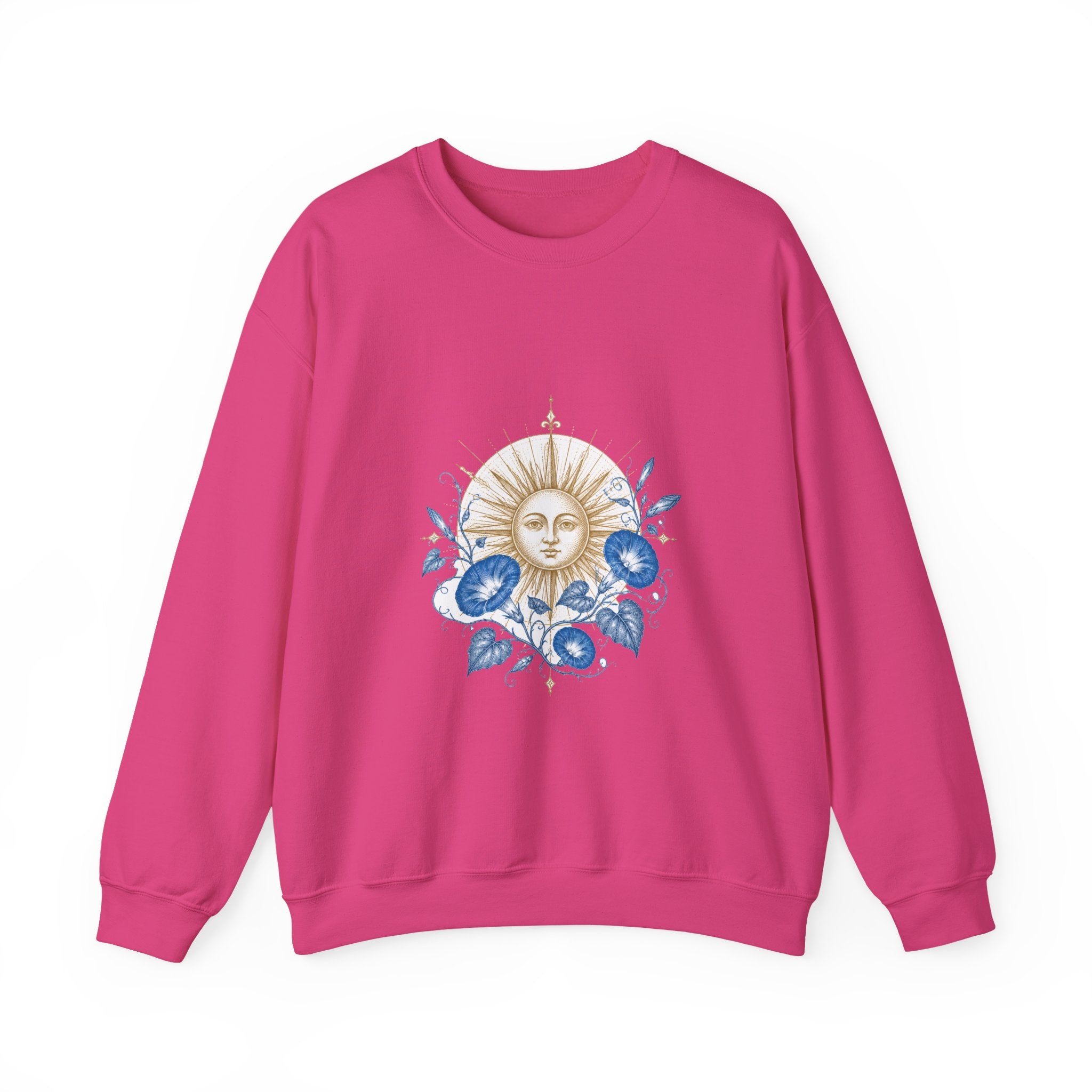 Matching Couple Sweatshirt - Sun & Moon Matching Couple Premium Fleece Sweatshirt Vintage Art His Hers Honeymoon Gift - Design B