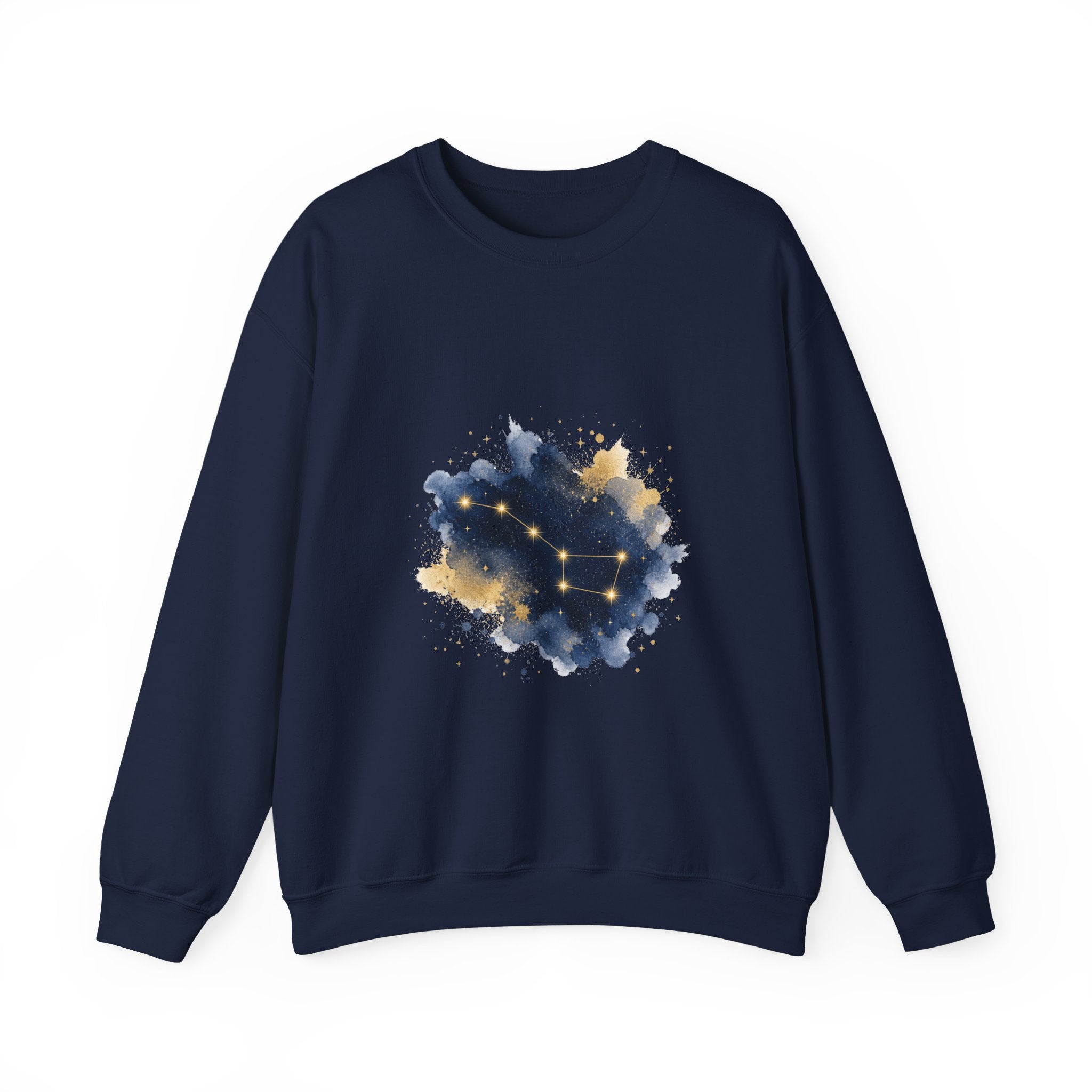 Matching Couple Sweatshirt - Big & Little Dipper Matching Couple Comfort Colors Crew Watercolor Art His Hers Birthday Gift - Design A