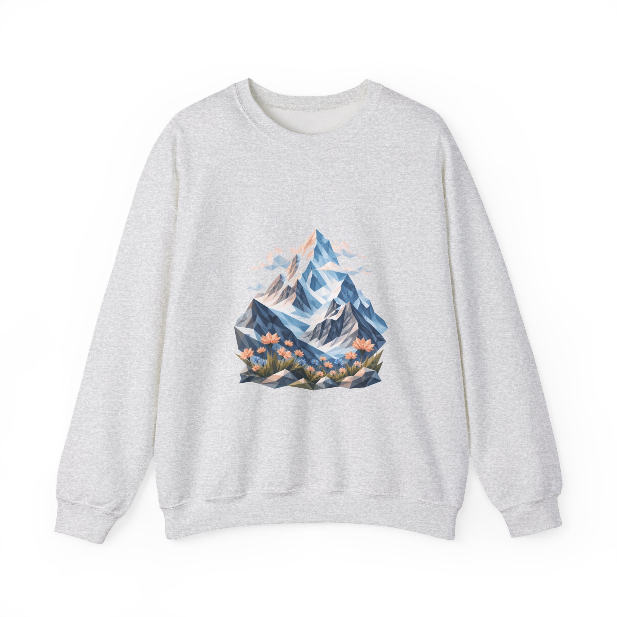 Matching Couple Sweatshirt - Mountain & Ocean Matching Couple Comfort Colors Crew Geometric Art His Hers Love Gift - Design A
