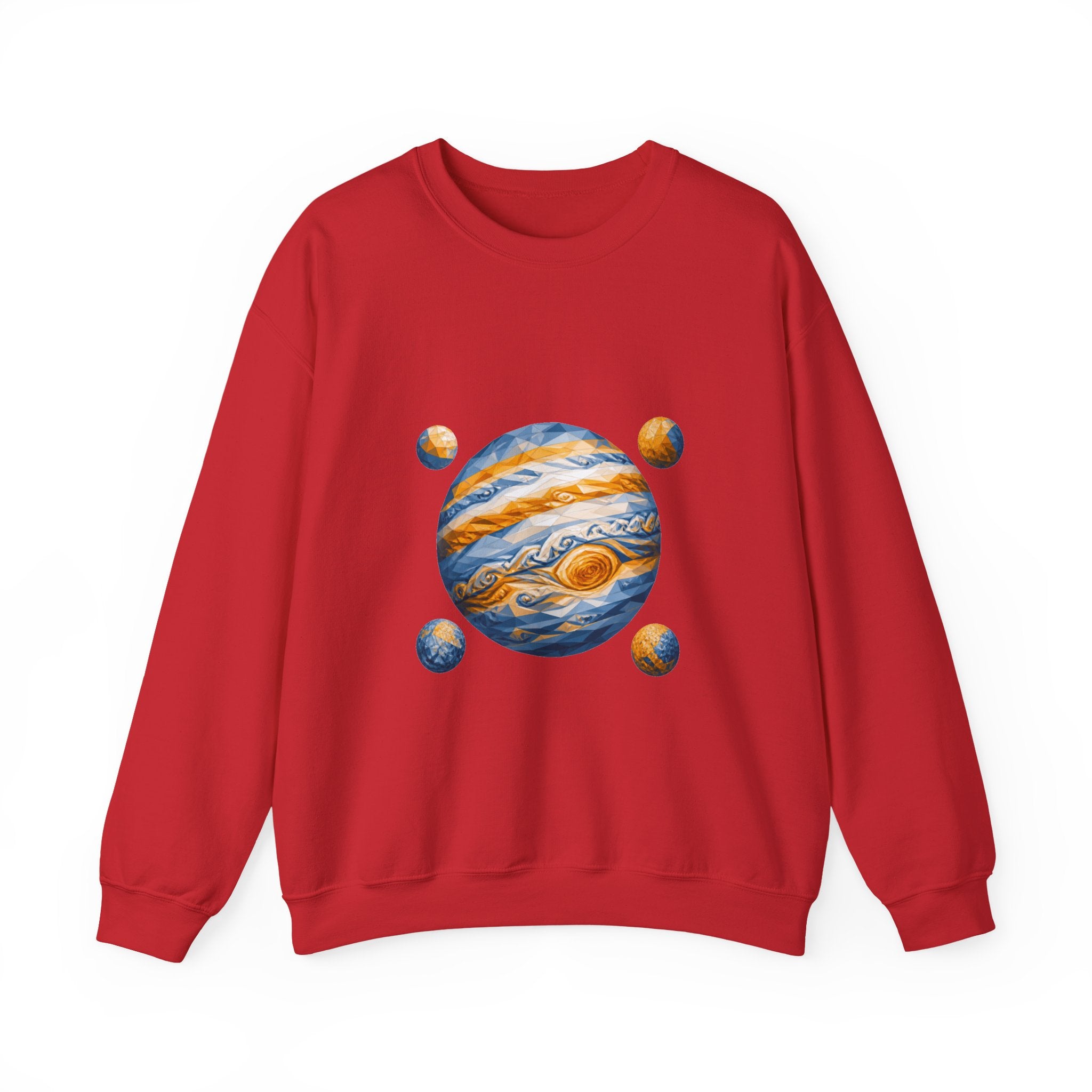 Matching Couple Sweatshirt - Saturn & Jupiter Matching Couple Comfort Colors Crew Geometric Art His Hers Love Gift - Design B