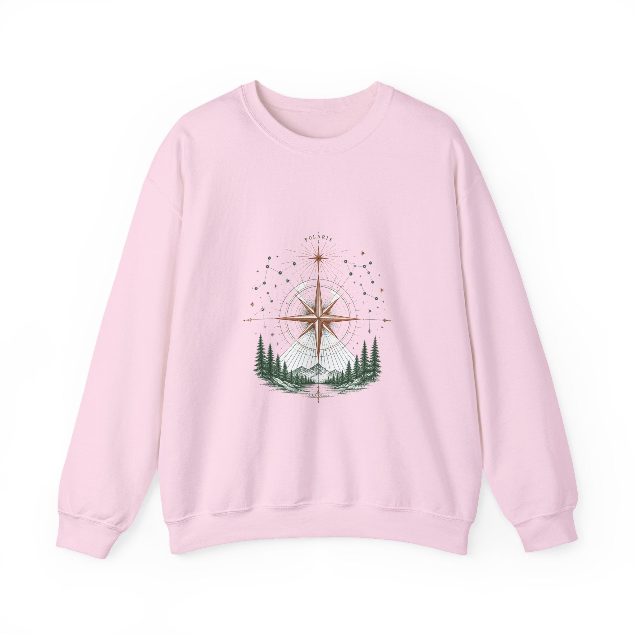 Matching Couple Sweatshirt - Shooting Star & North Star Matching Couple Comfort Colors Crew Hand-Drawn Art His Hers Anniversary Gift - Design B