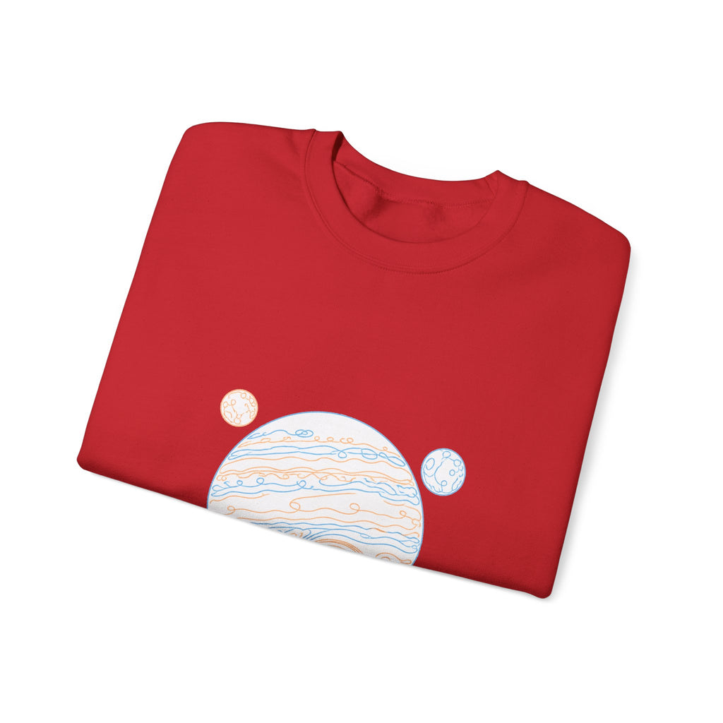 Matching Couple Sweatshirt - Saturn & Jupiter Matching Couple Premium Fleece Sweatshirt Minimalist Art His Hers Christmas Gift - Design B