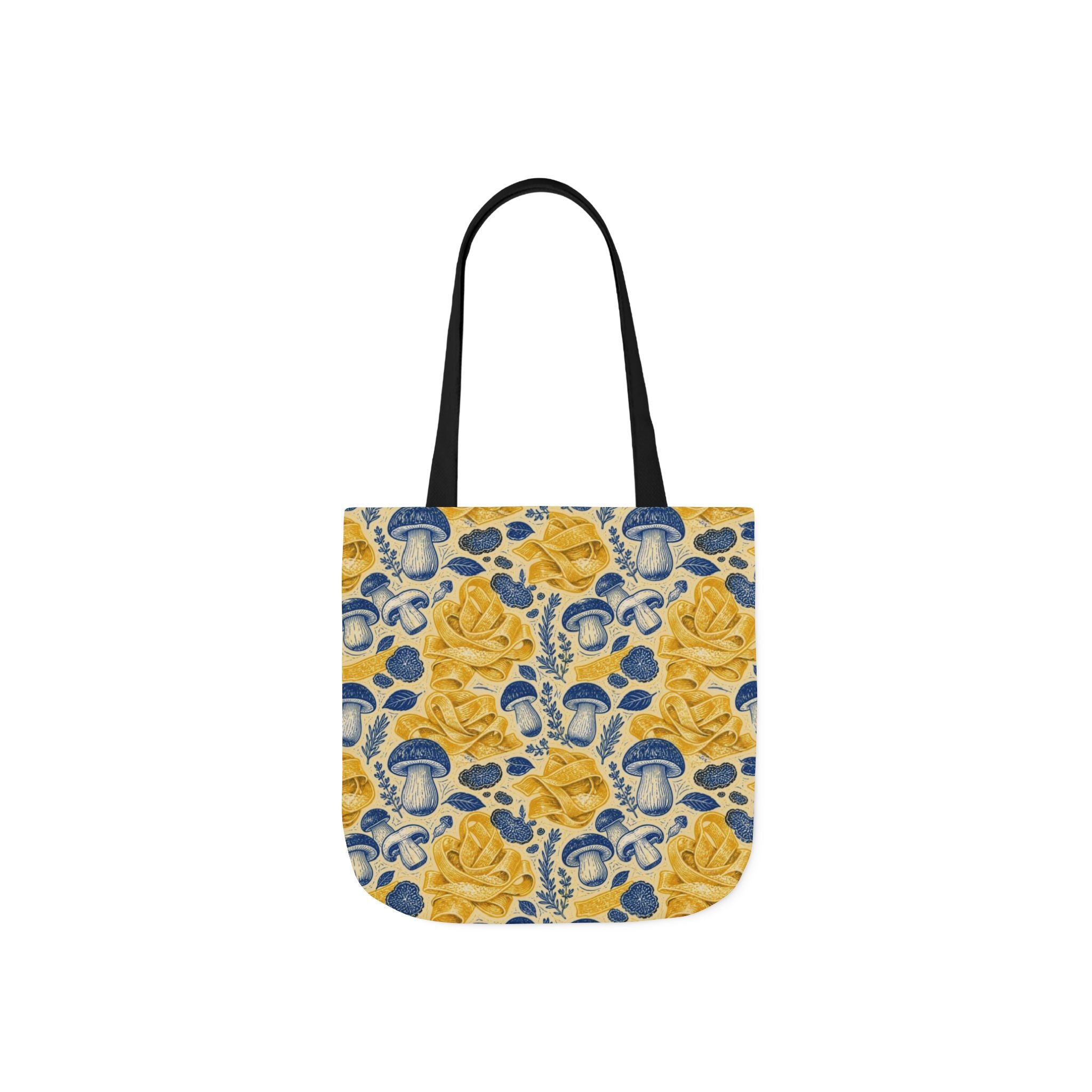 Pappardelle Ribbons Canvas Tote Bag Mediterranean Kitchen Linocut Design Italian Cottagecore Gift