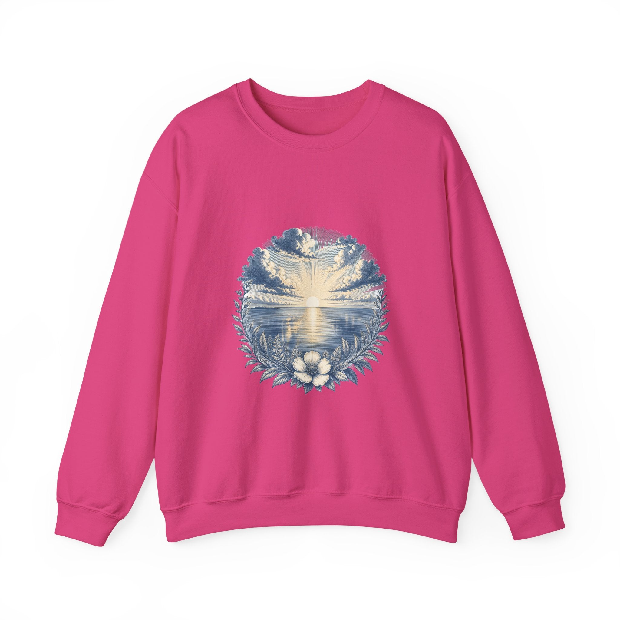 Matching Couple Sweatshirt - Sunrise & Sunset Matching Couple Comfort Colors Crew Vintage Art His Hers Honeymoon Gift - Design A