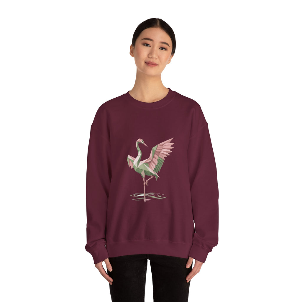 Matching Couple Sweatshirt - Tiger & Crane Matching Couple Comfort Colors Crew Geometric Art His Hers Love Gift - Design B