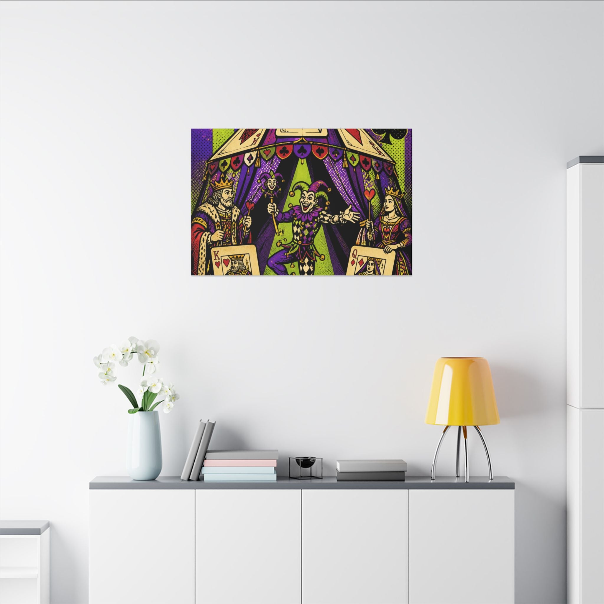 Playing Cards Tent Wall Art Canvas 16×20 Pop Art Living Room Decor Maximalist Print