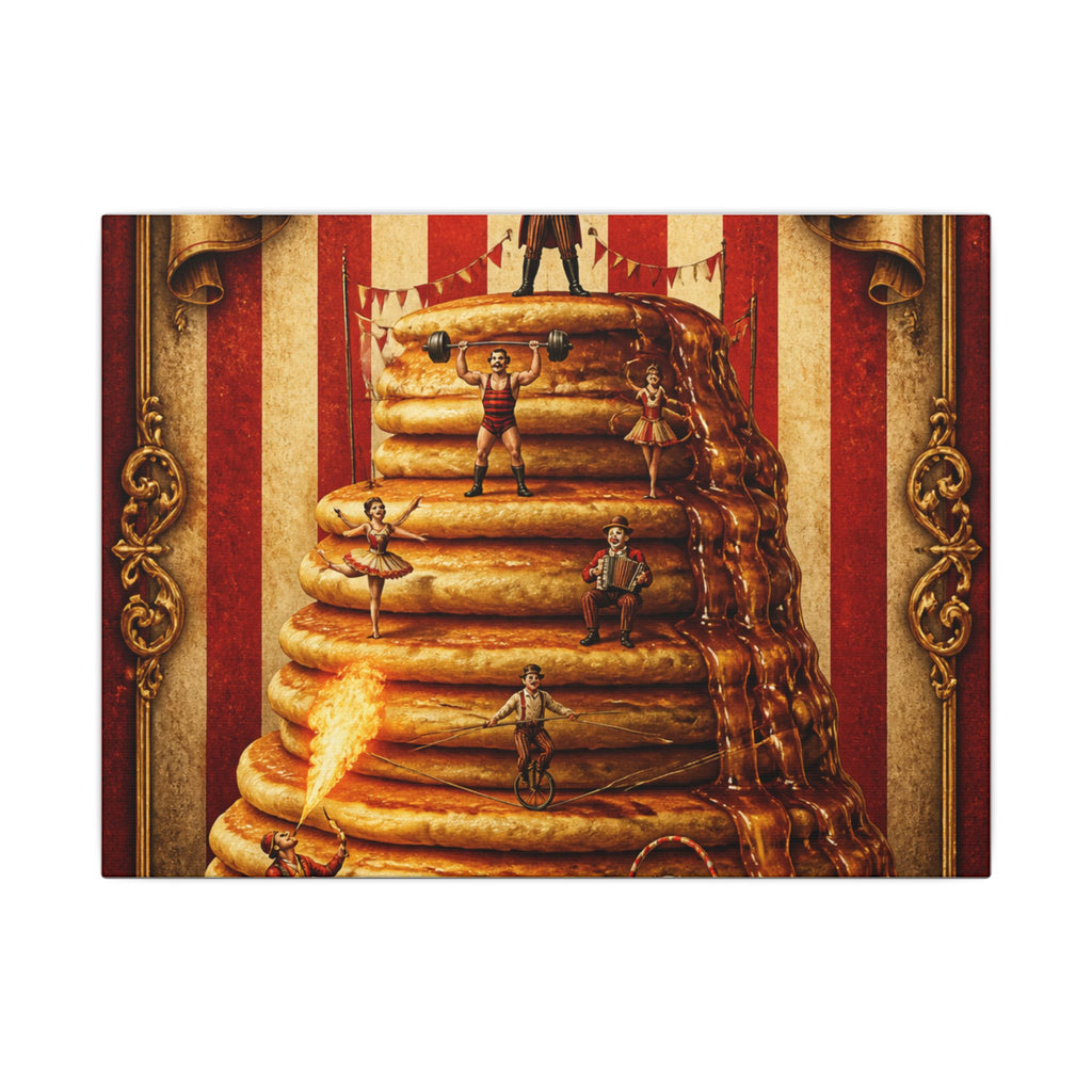 Pancake Stack Platform Wall Art Canvas 24×36 Baroque Studio Decor Maximalist Print