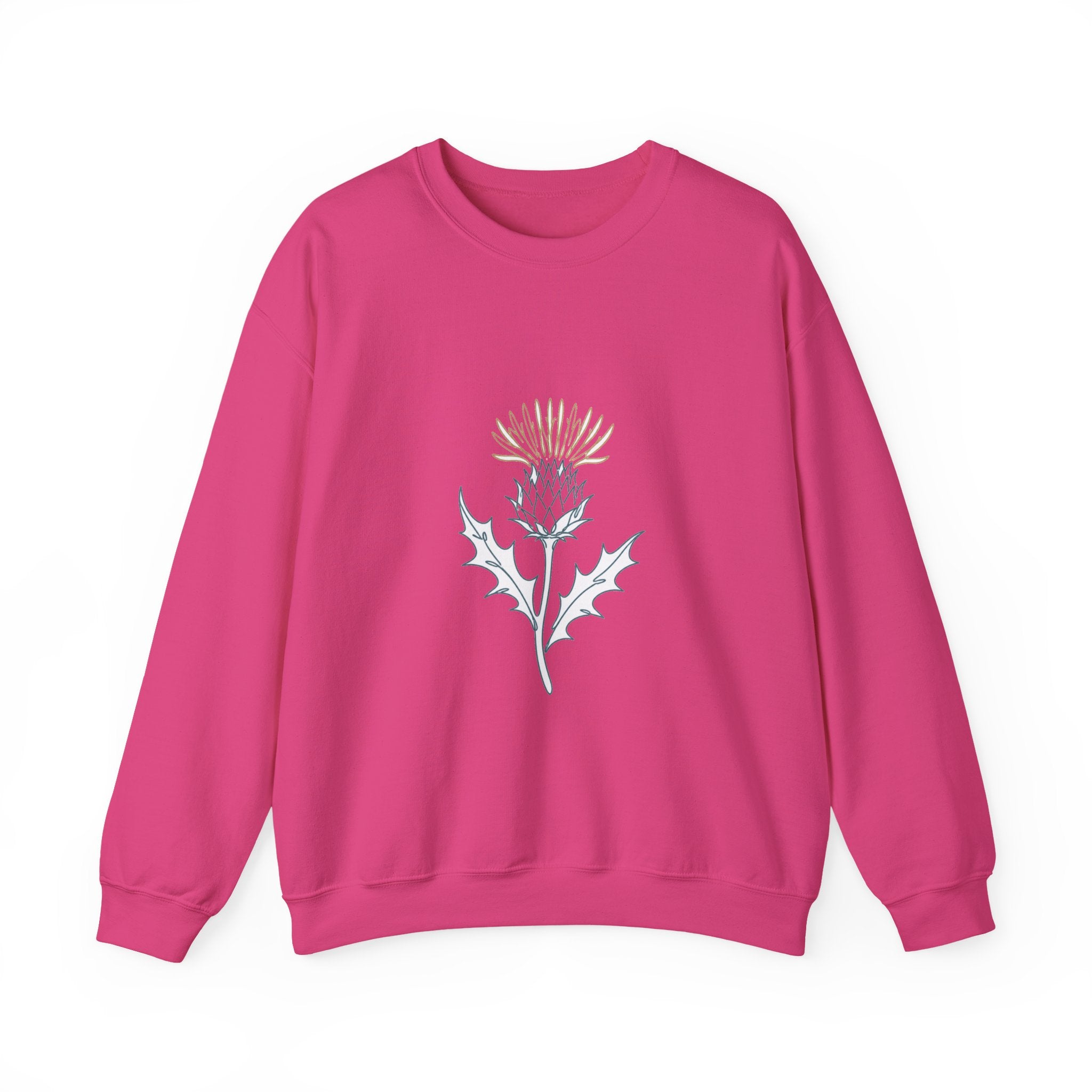 Matching Couple Sweatshirt - Lavender & Thistle Matching Couple Premium Fleece Sweatshirt Minimalist Art His Hers Christmas Gift - Design B
