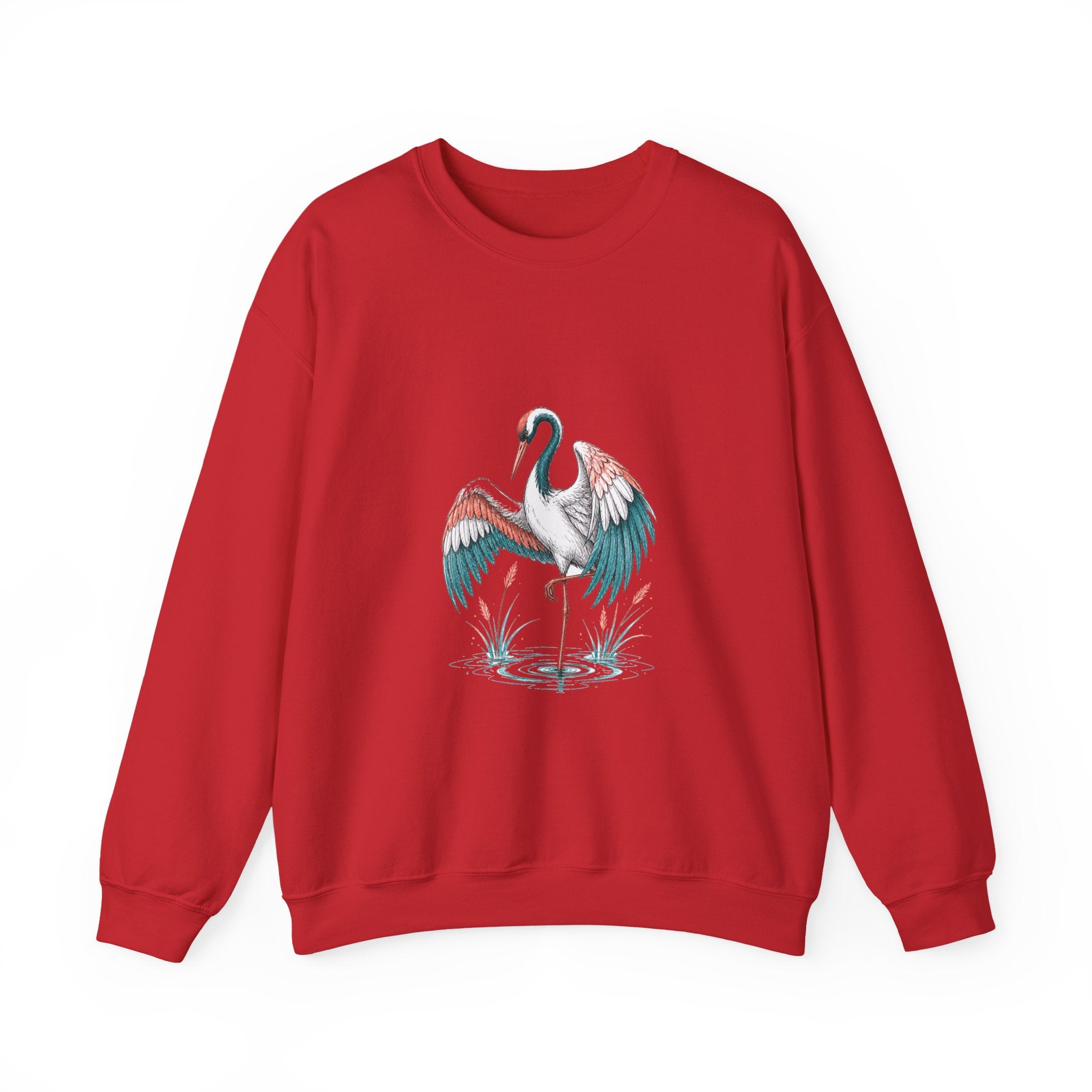 Matching Couple Sweatshirt - Tiger & Crane Matching Couple Comfort Colors Crew Hand-Drawn Art His Hers Anniversary Gift - Design B