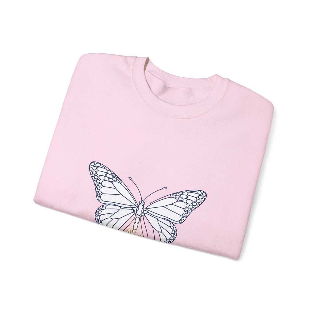 Matching Couple Sweatshirt - Butterfly & Moth Matching Couple Premium Fleece Sweatshirt Minimalist Art His Hers Christmas Gift - Design A