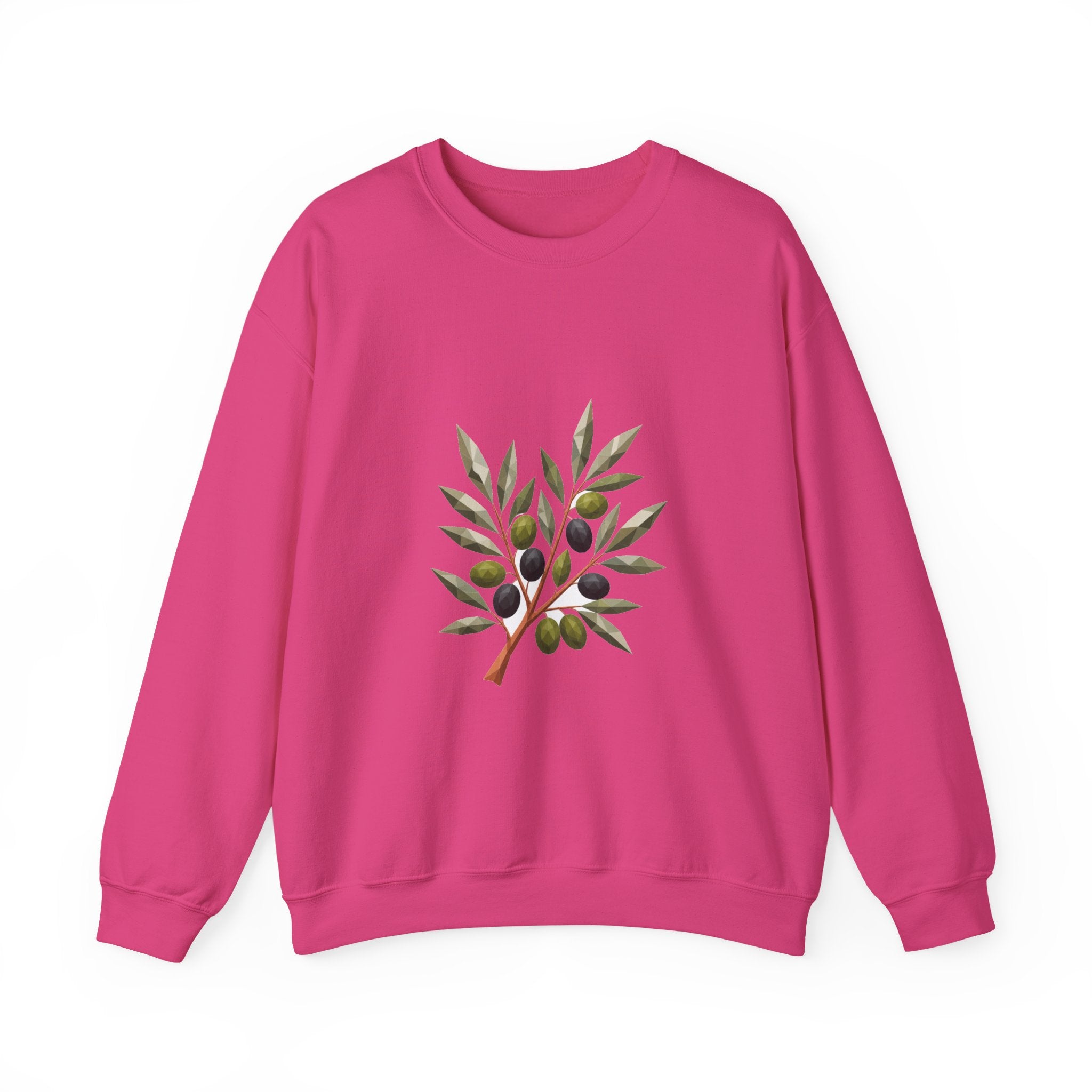 Matching Couple Sweatshirt - Olive Branch & Fig Matching Couple Premium Fleece Sweatshirt Geometric Art His Hers Love Gift - Design A