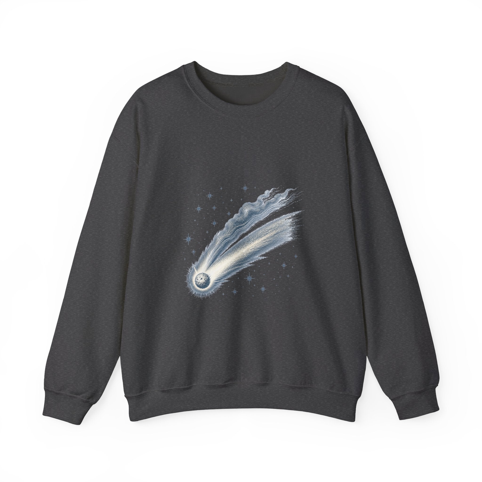 Matching Couple Sweatshirt - Comet & Asteroid Matching Couple Premium Fleece Sweatshirt Vintage Art His Hers Honeymoon Gift - Design A