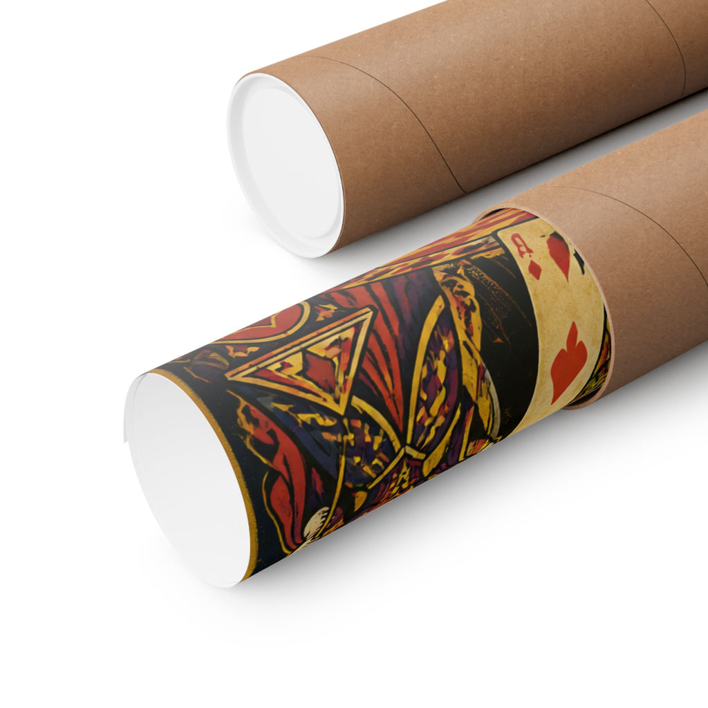 Playing Cards Tent Wall Art Poster 24×36 Psychedelic Dining Room Decor Maximalist Print