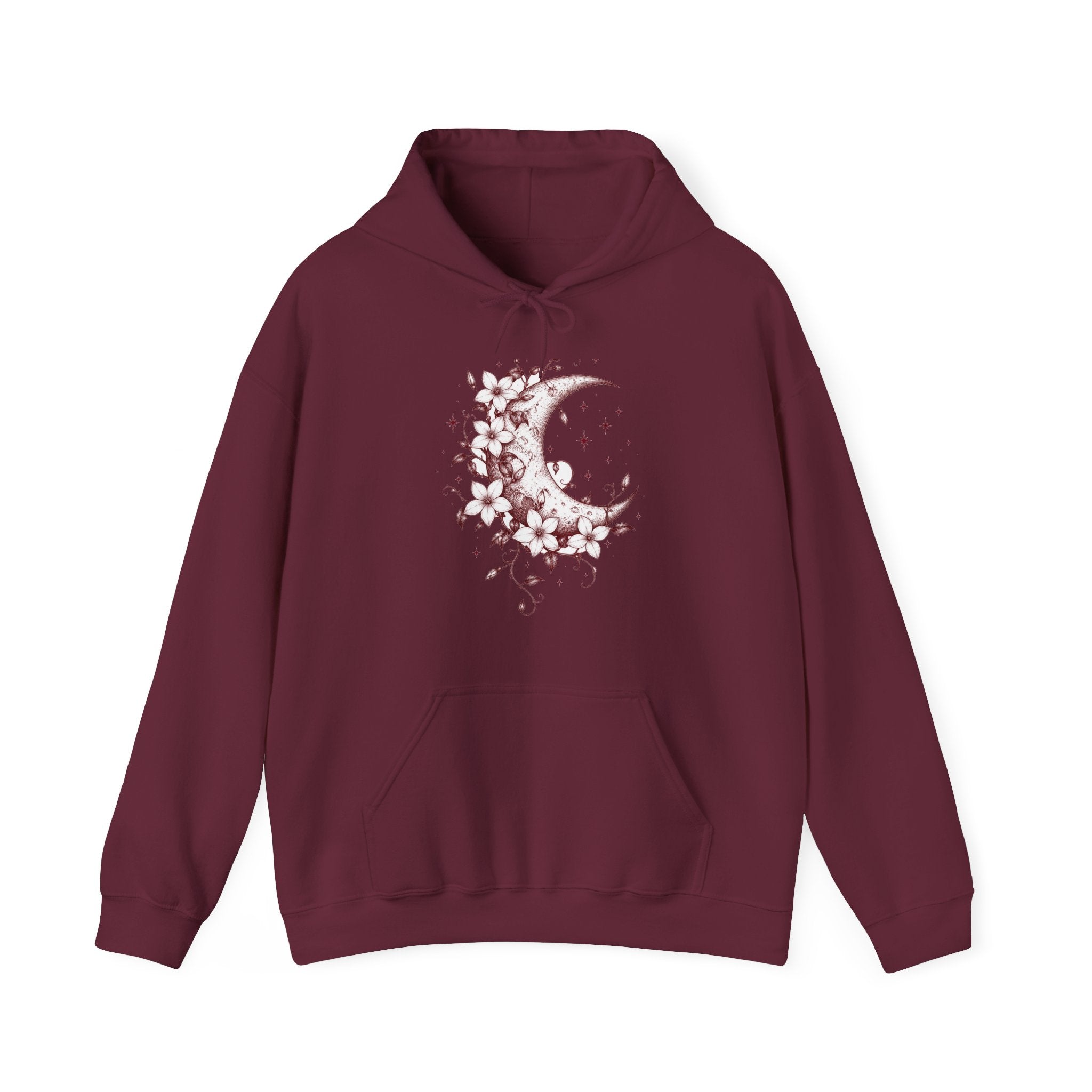 Matching Couple Sweatshirt - Sun & Moon Matching Couple Hooded Sweatshirt Hand-Drawn Art His Hers Best Friend Gift - Design A