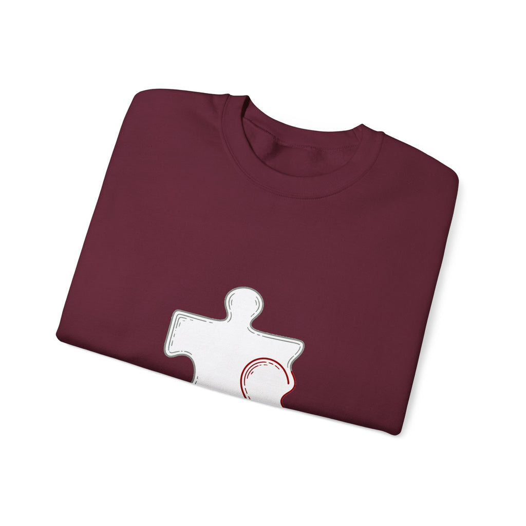 Matching Couple Sweatshirt - Puzzle Pieces Matching Couple Comfort Colors Crew Minimalist Art His Hers Christmas Gift - Design A