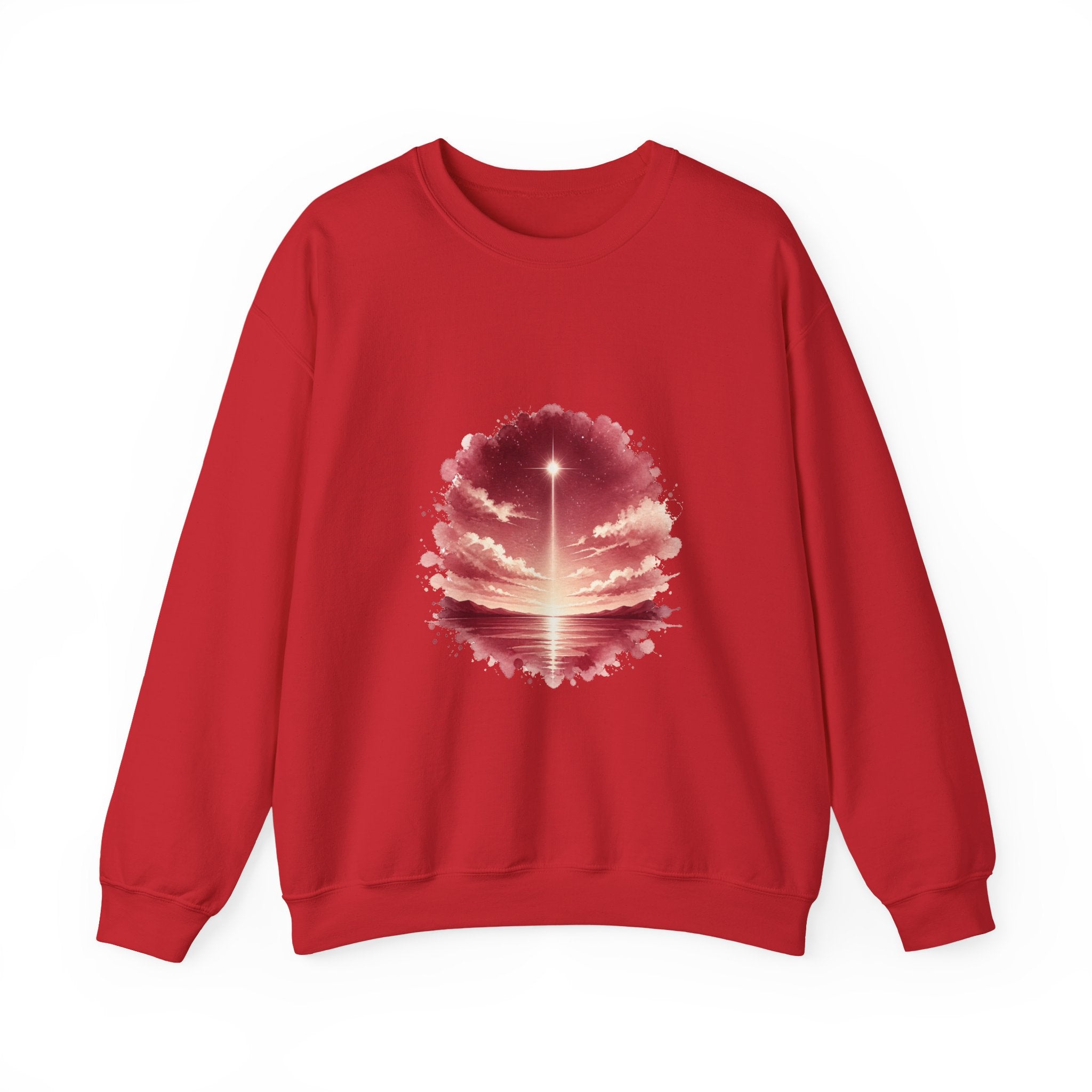Matching Couple Sweatshirt - Evening & Morning Star Matching Couple Crewneck Sweatshirt Watercolor Art His Hers Engagement Gift - Design A