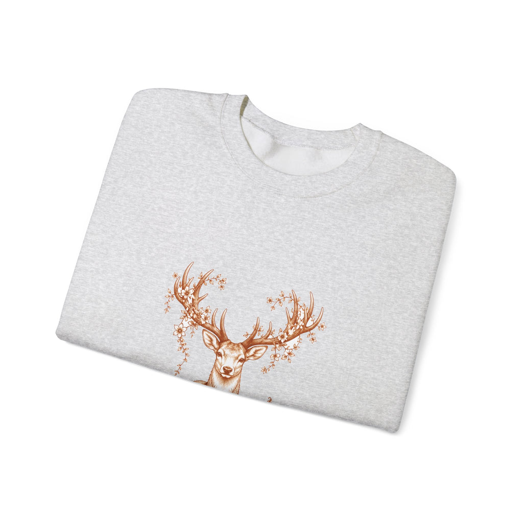 Matching Couple Sweatshirt - Bear & Deer Matching Couple Crewneck Sweatshirt Hand-Drawn Art His Hers Best Friend Gift - Design B
