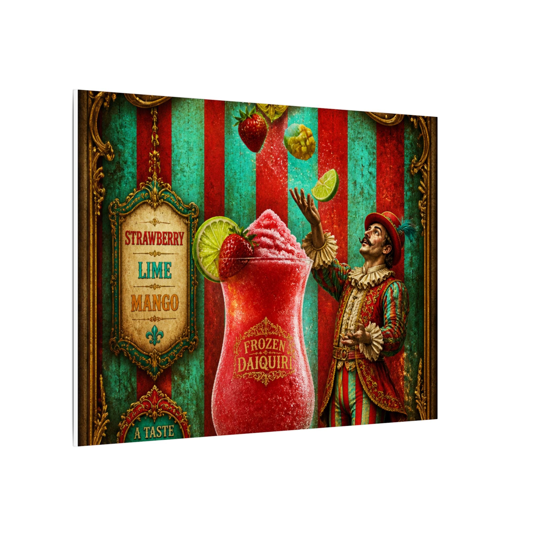 Daiquiri Fruit Juggler Wall Art Canvas 16×20 Baroque Home Office Decor Maximalist Print
