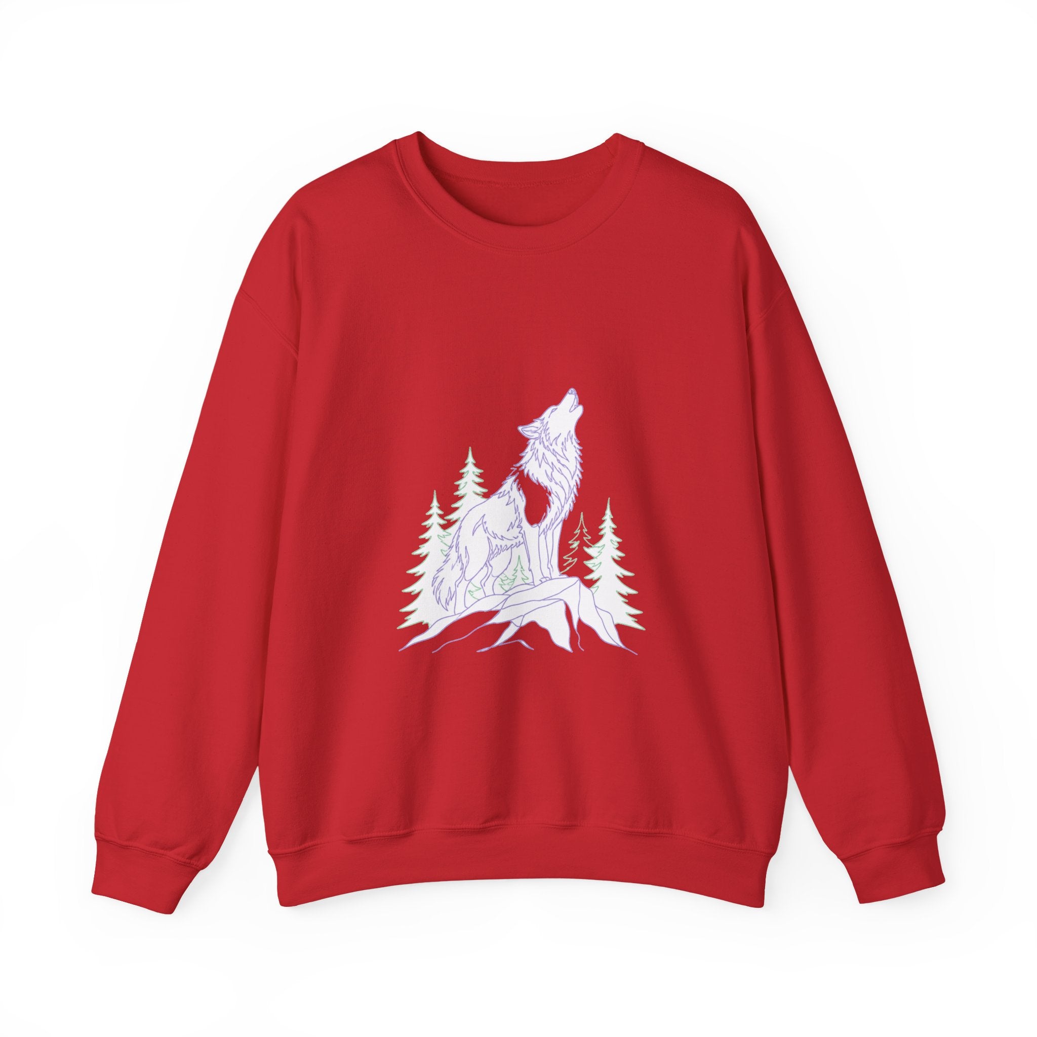 Matching Couple Sweatshirt - Wolf & Dove Matching Couple Premium Fleece Sweatshirt Minimalist Art His Hers Christmas Gift - Design A
