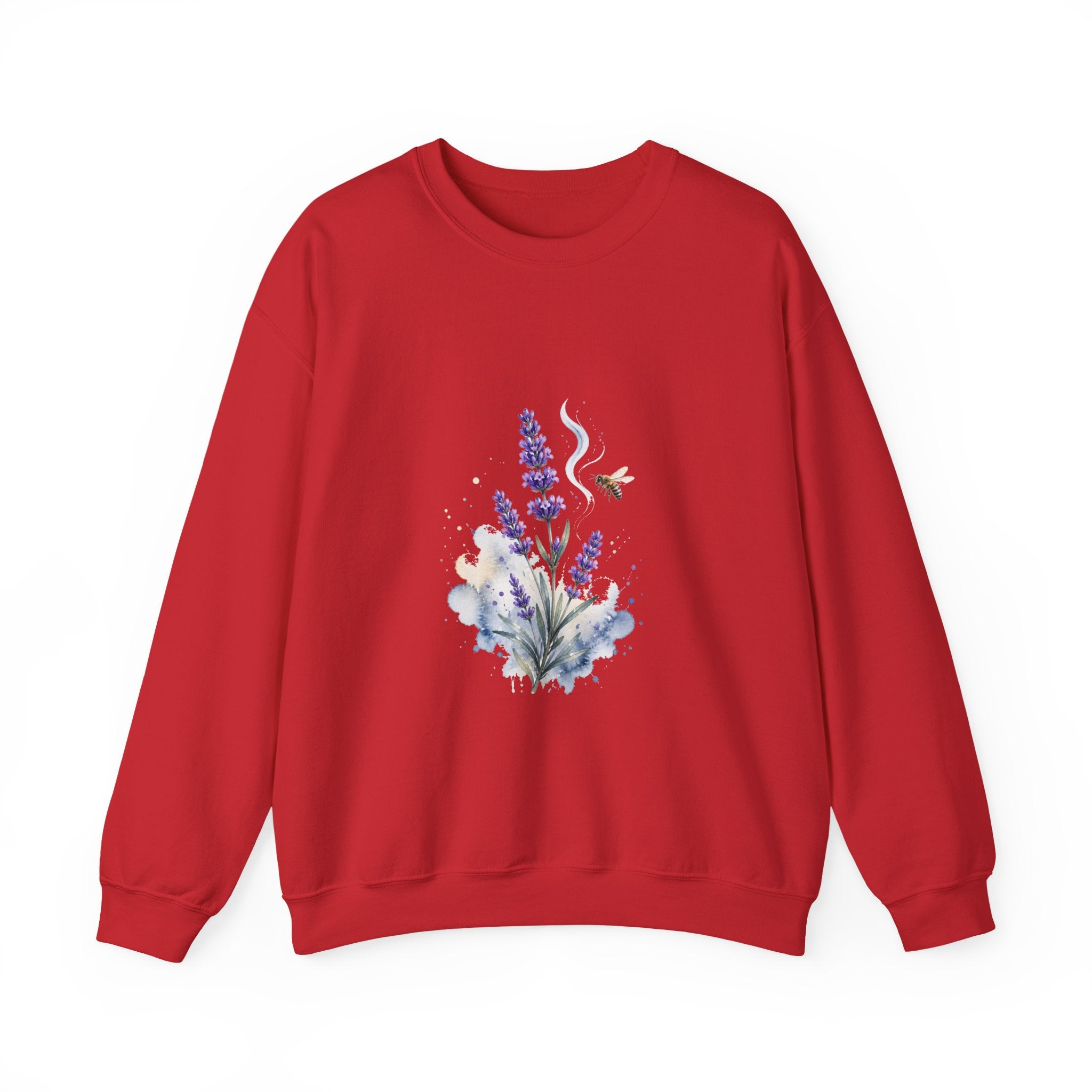 Matching Couple Sweatshirt - Lavender & Thistle Matching Couple Premium Fleece Sweatshirt Watercolor Art His Hers Birthday Gift - Design A