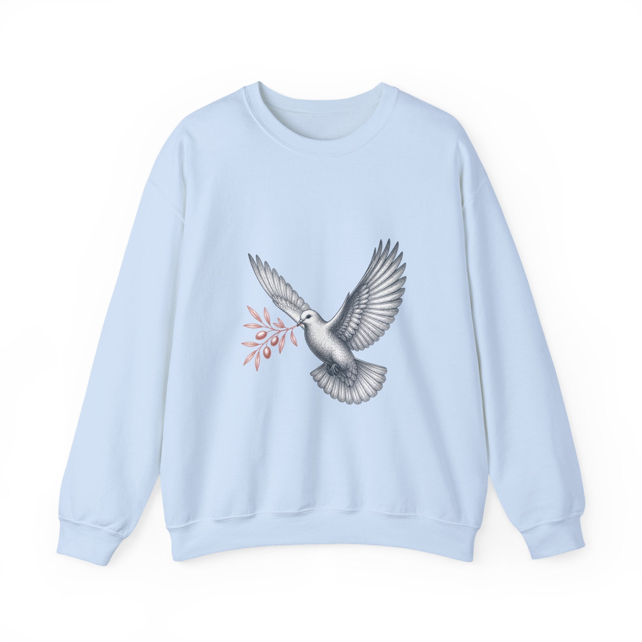Matching Couple Sweatshirt - Wolf & Dove Matching Couple Premium Fleece Sweatshirt Vintage Art His Hers Honeymoon Gift - Design B