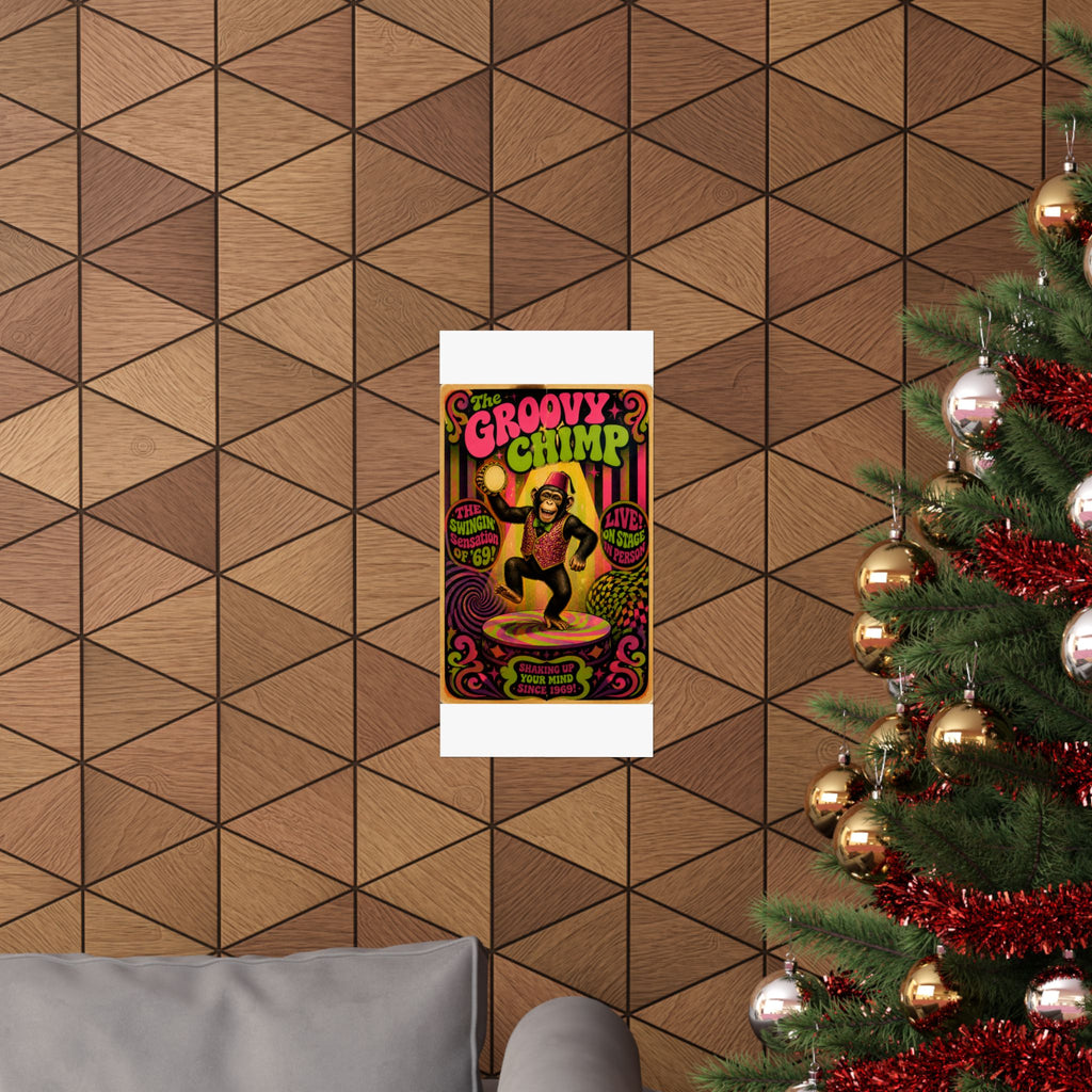 Dancing Monkey Wall Art Poster 18×24 Psychedelic Cafe Decor Maximalist Print