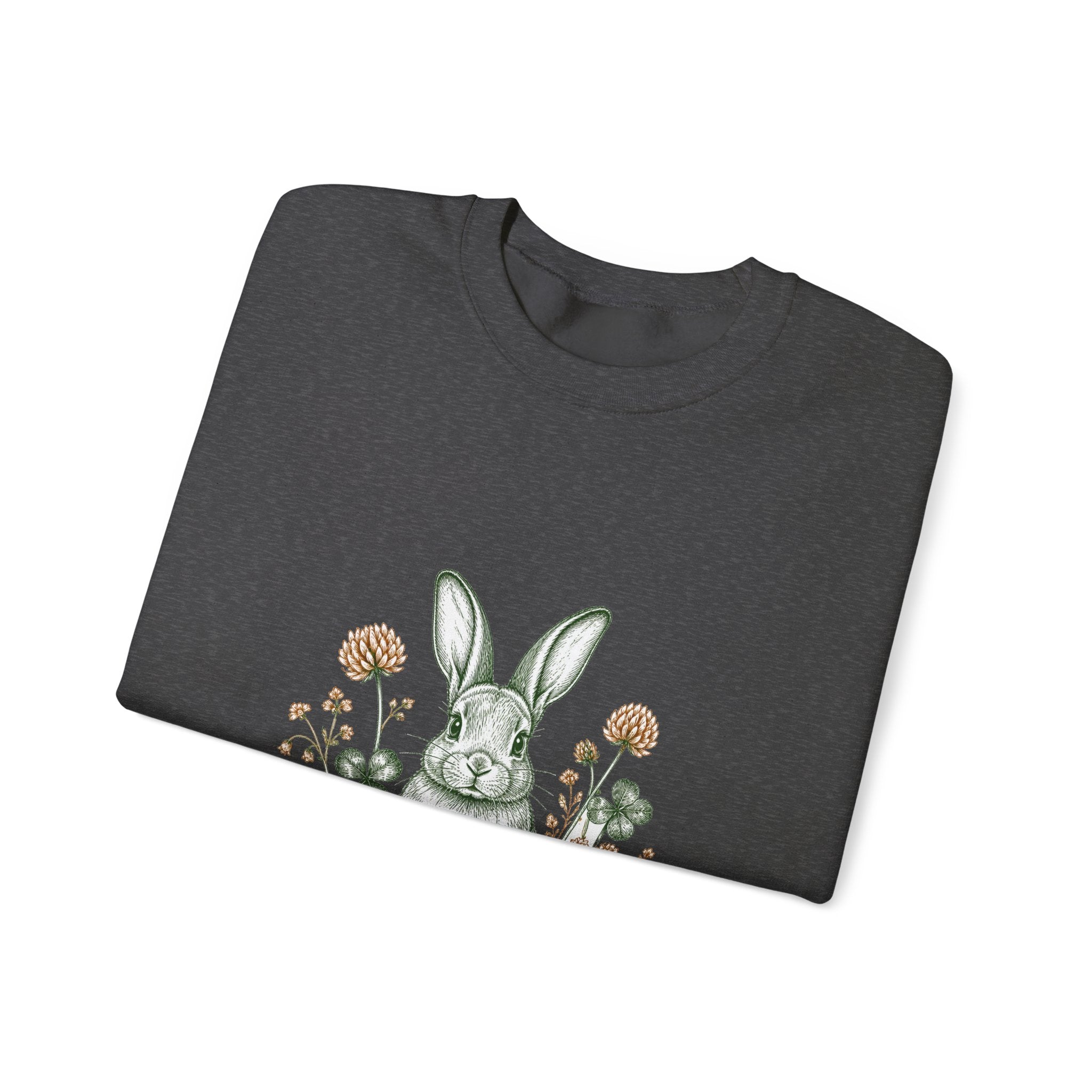 Matching Couple Sweatshirt - Fox & Rabbit Matching Couple Comfort Colors Crew Hand-Drawn Art His Hers Anniversary Gift - Design B