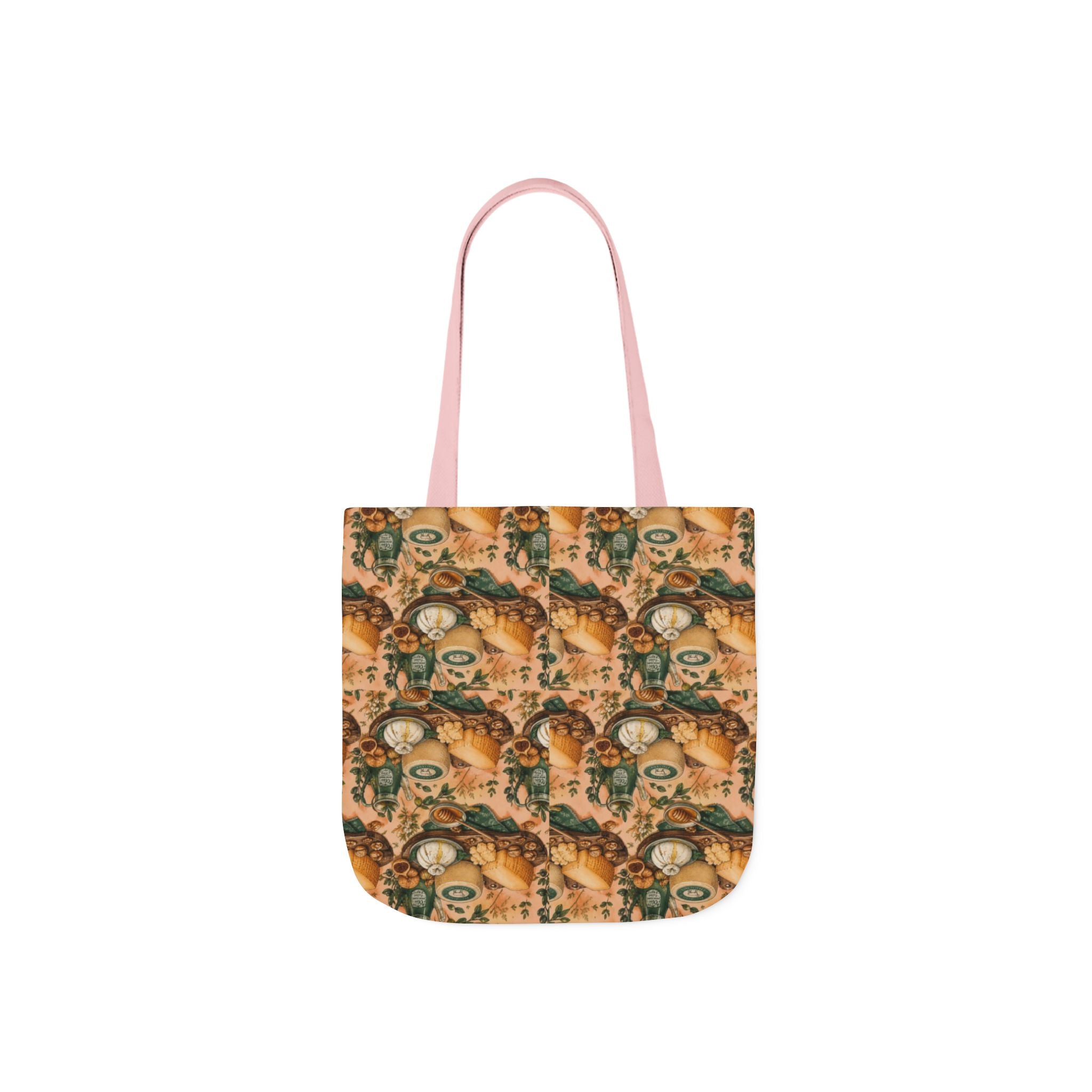 Italian Cheese Board Canvas Tote Bag Mediterranean Kitchen Watercolor Design Italian Cottagecore Gift