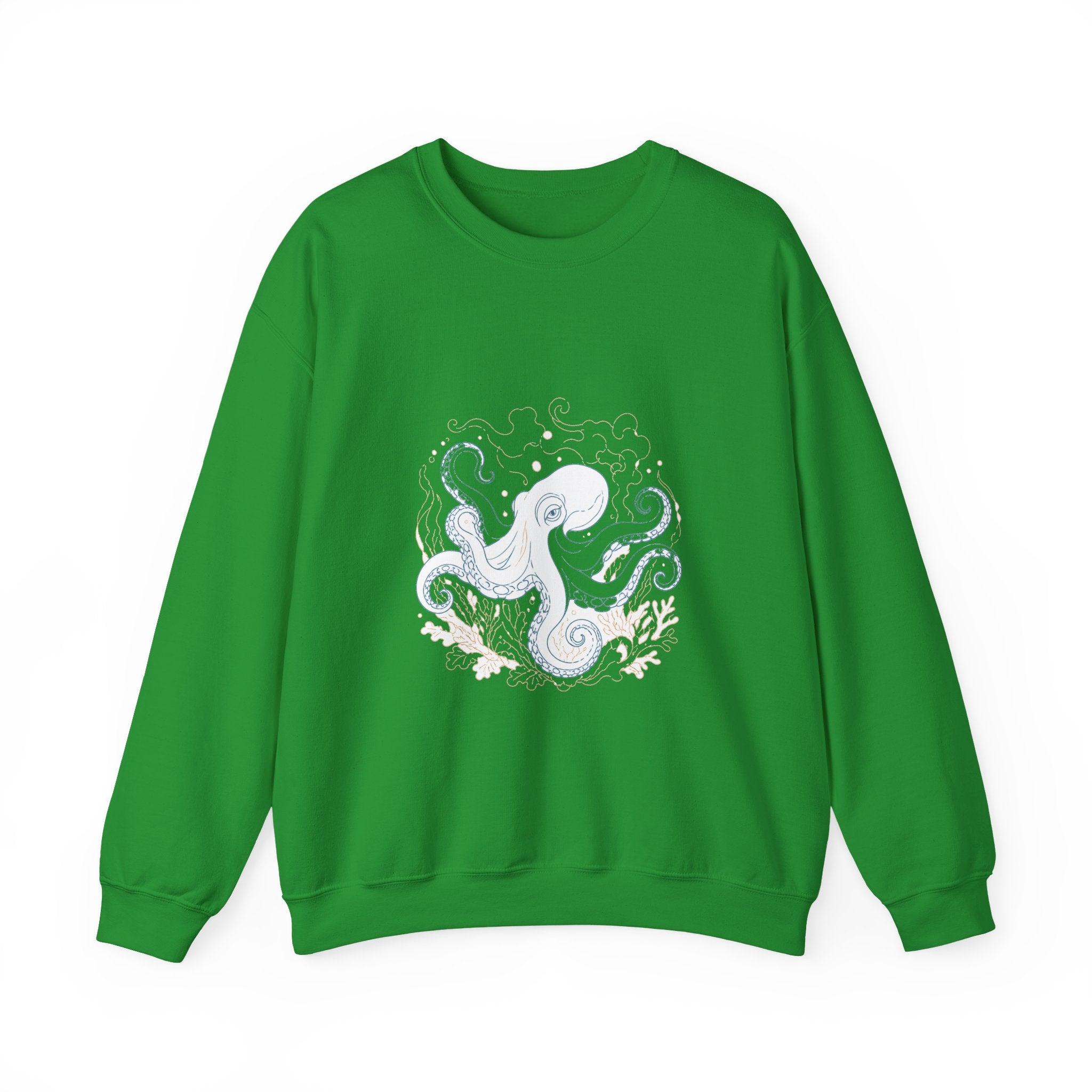Matching Couple Sweatshirt - Octopus & Jellyfish Matching Couple Crewneck Sweatshirt Minimalist Art His Hers Valentine Gift - Design A