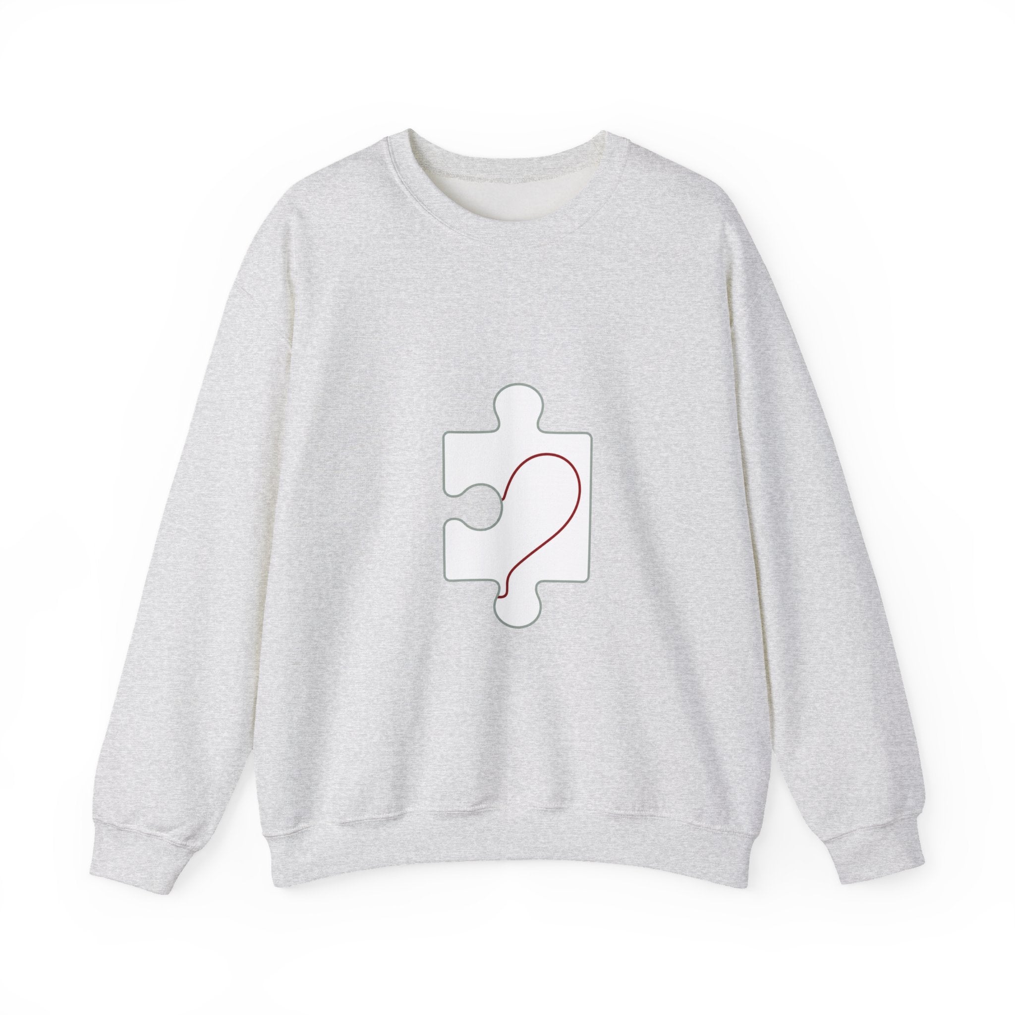 Matching Couple Sweatshirt - Puzzle Pieces Matching Couple Comfort Colors Crew Minimalist Art His Hers Christmas Gift - Design B
