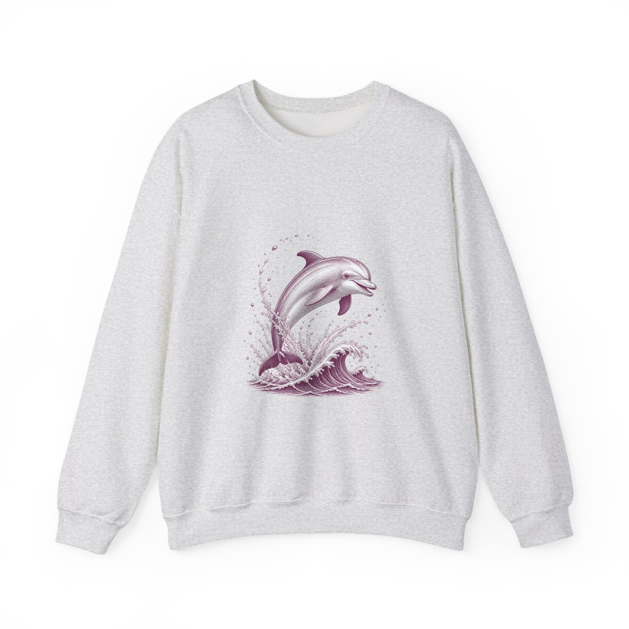 Matching Couple Sweatshirt - Shark & Dolphin Matching Couple Comfort Colors Crew Vintage Art His Hers Honeymoon Gift - Design B