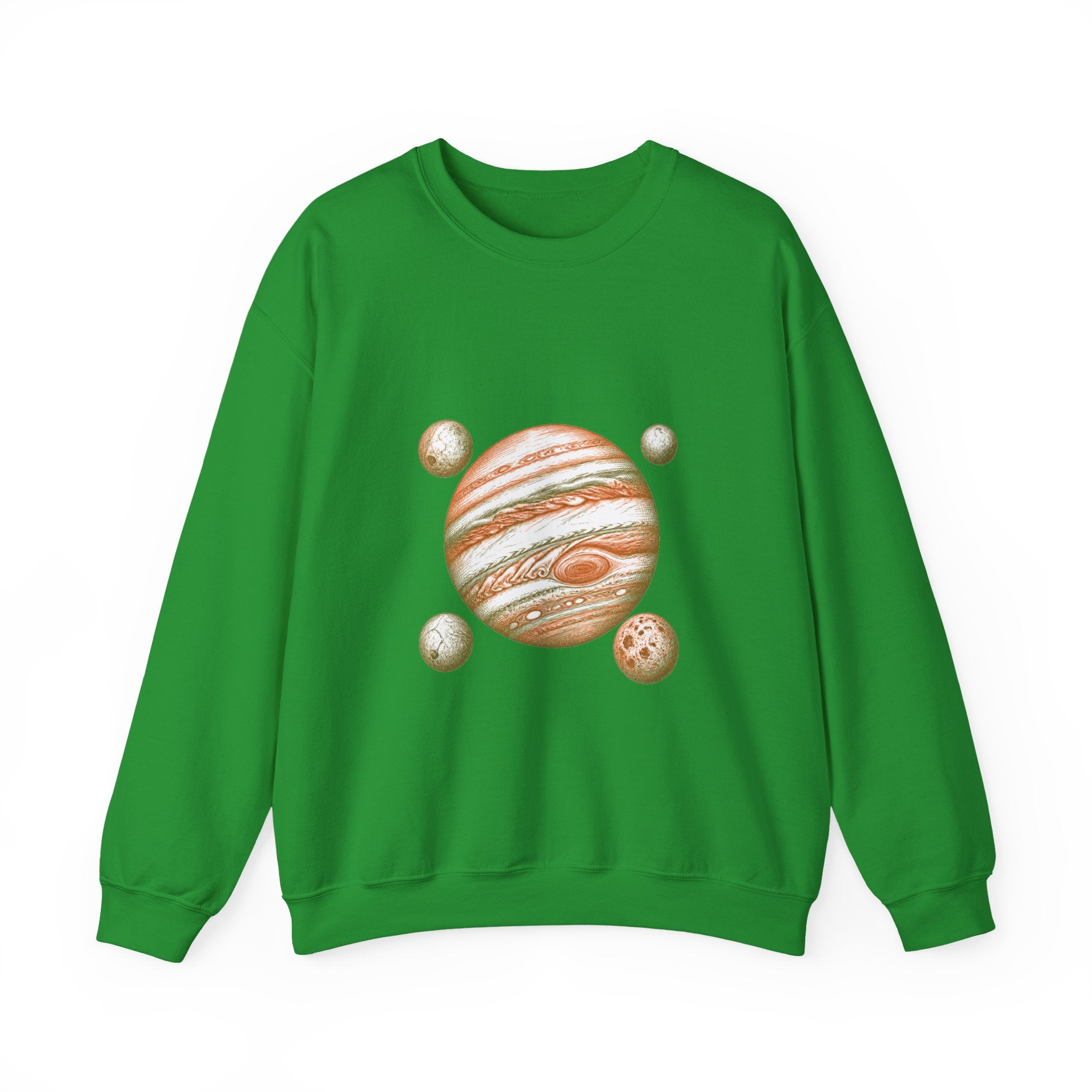 Matching Couple Sweatshirt - Saturn & Jupiter Matching Couple Comfort Colors Crew Hand-Drawn Art His Hers Anniversary Gift - Design B